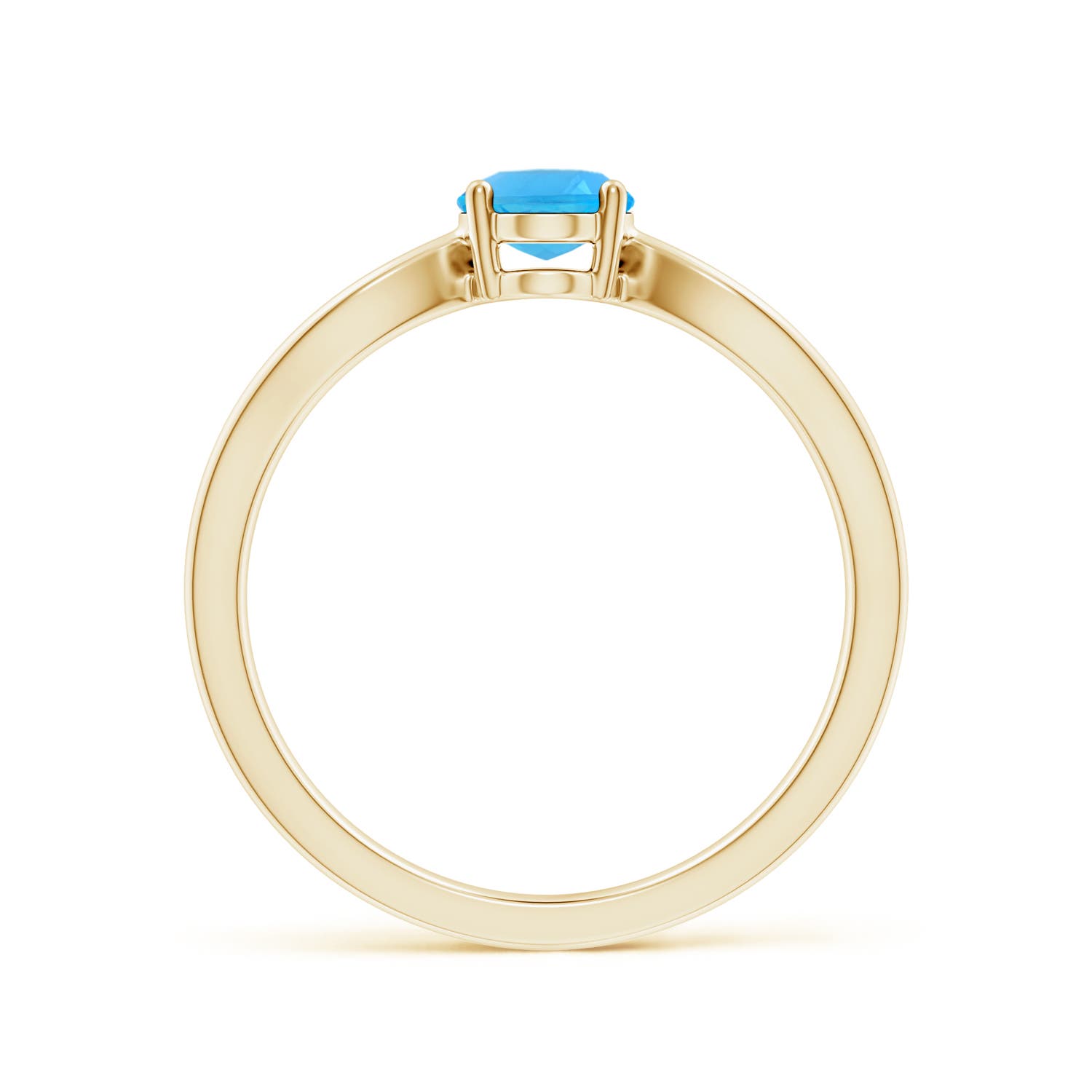 AAA - Swiss Blue Topaz / 0.95 CT / 14 KT Yellow Gold