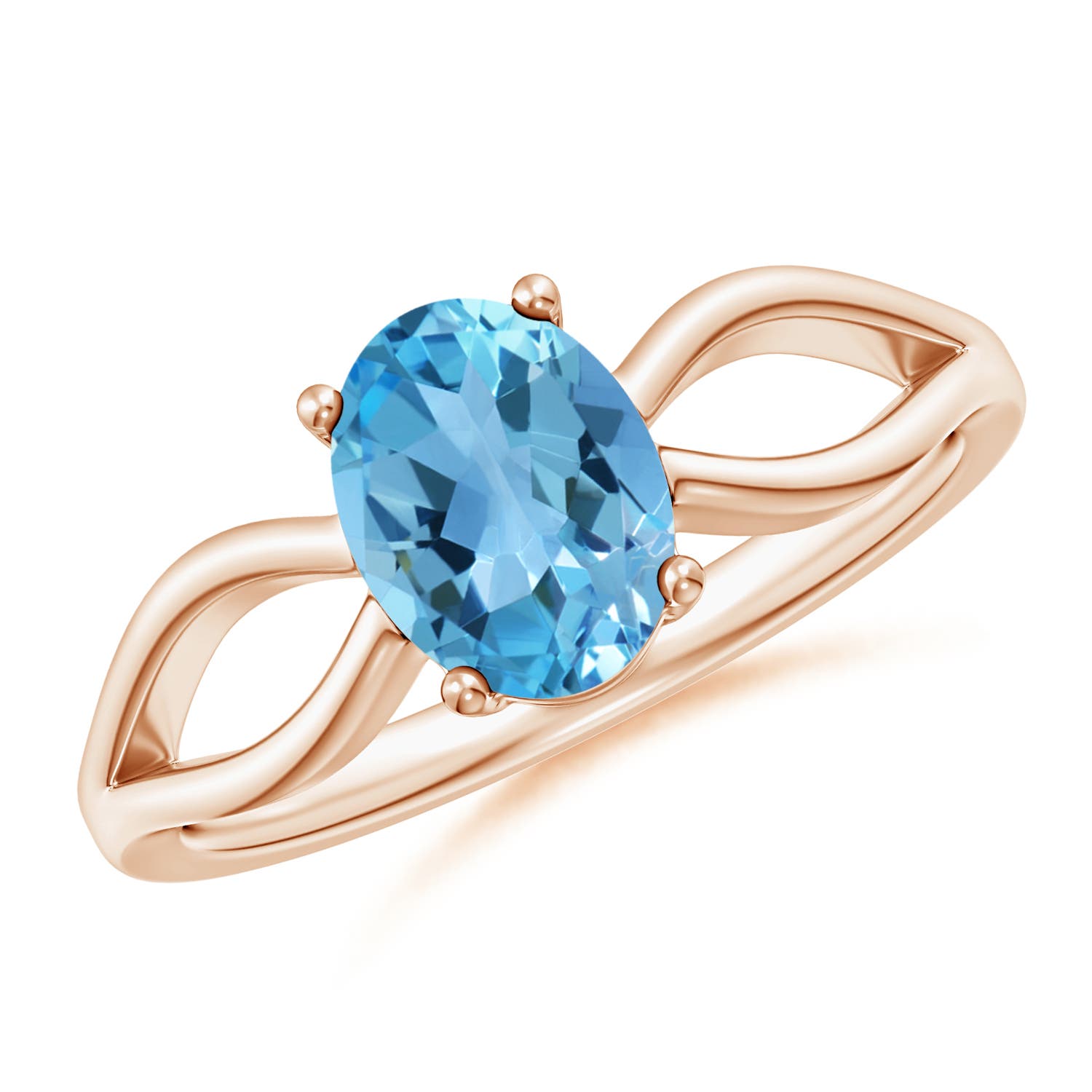 AA - Swiss Blue Topaz / 1.5 CT / 14 KT Rose Gold