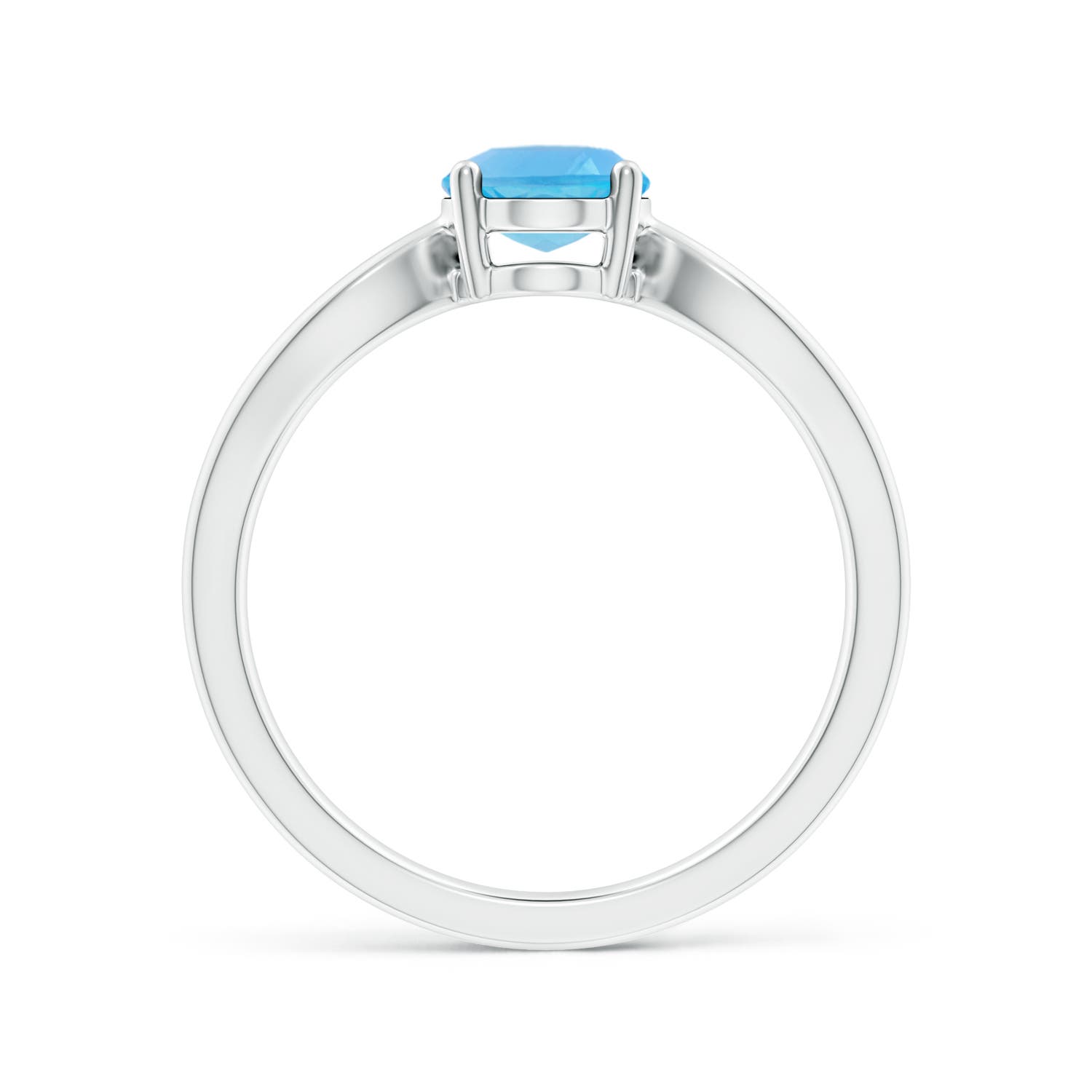 AA - Swiss Blue Topaz / 1.5 CT / 14 KT White Gold