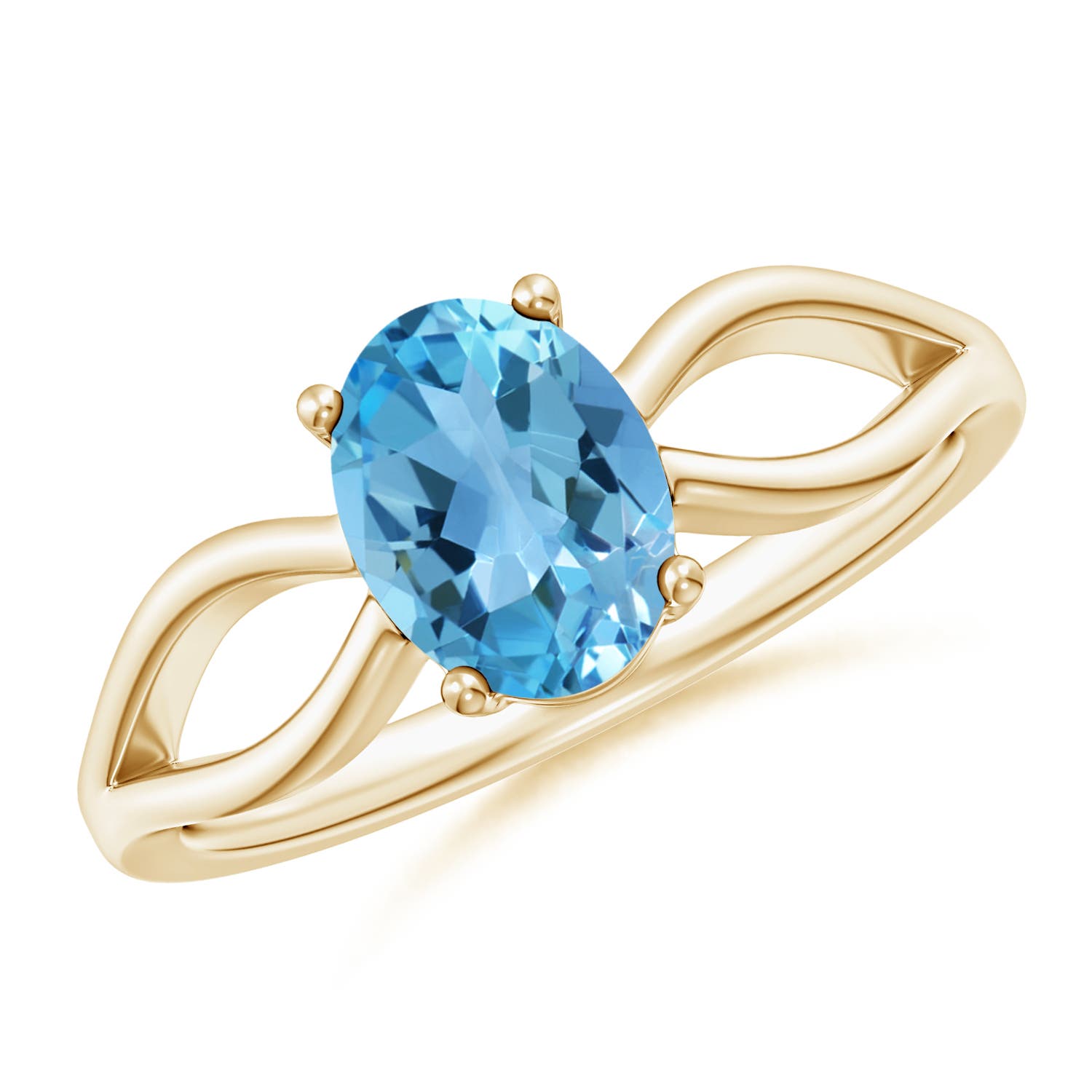 AA - Swiss Blue Topaz / 1.5 CT / 14 KT Yellow Gold