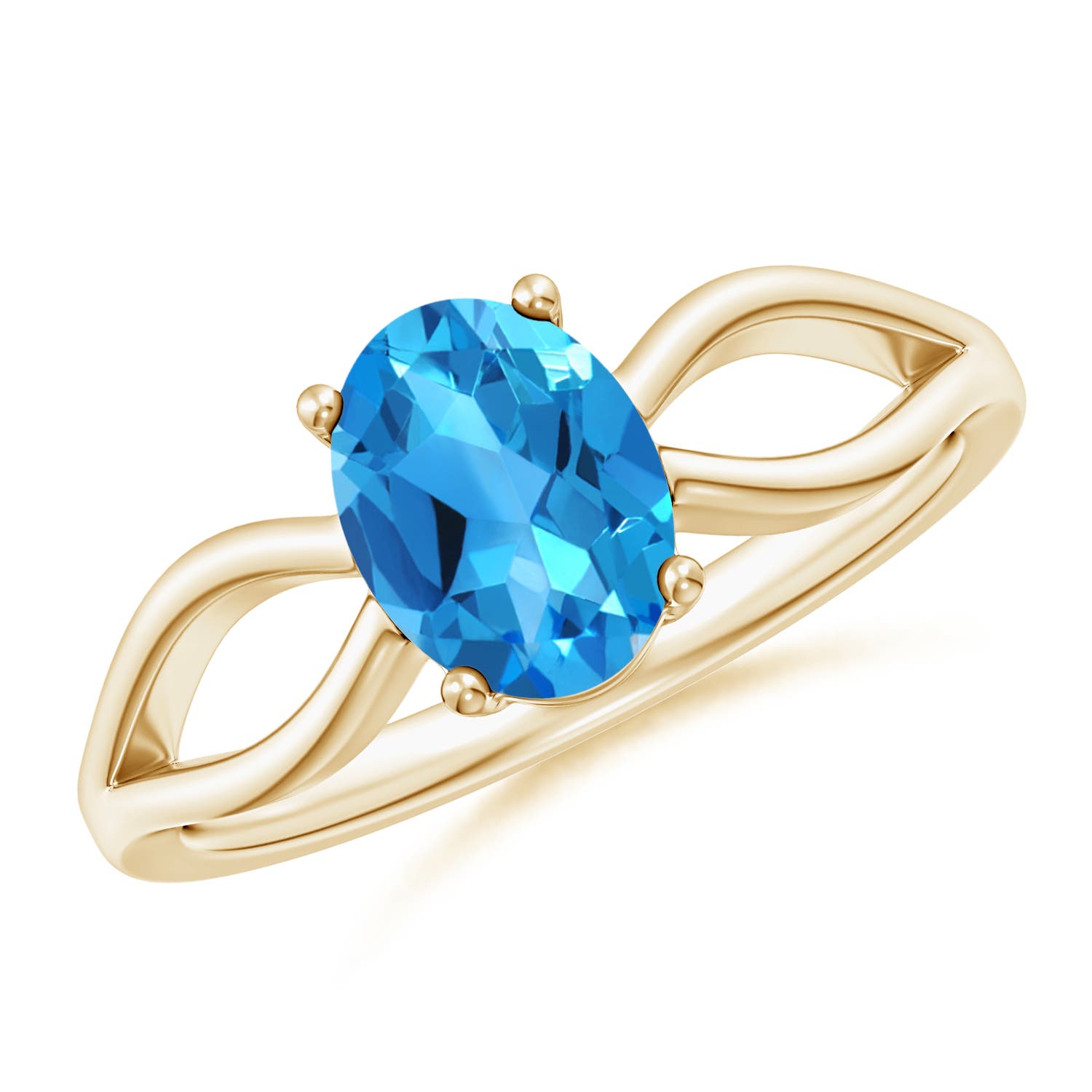 AAAA - Swiss Blue Topaz / 1.5 CT / 14 KT Yellow Gold