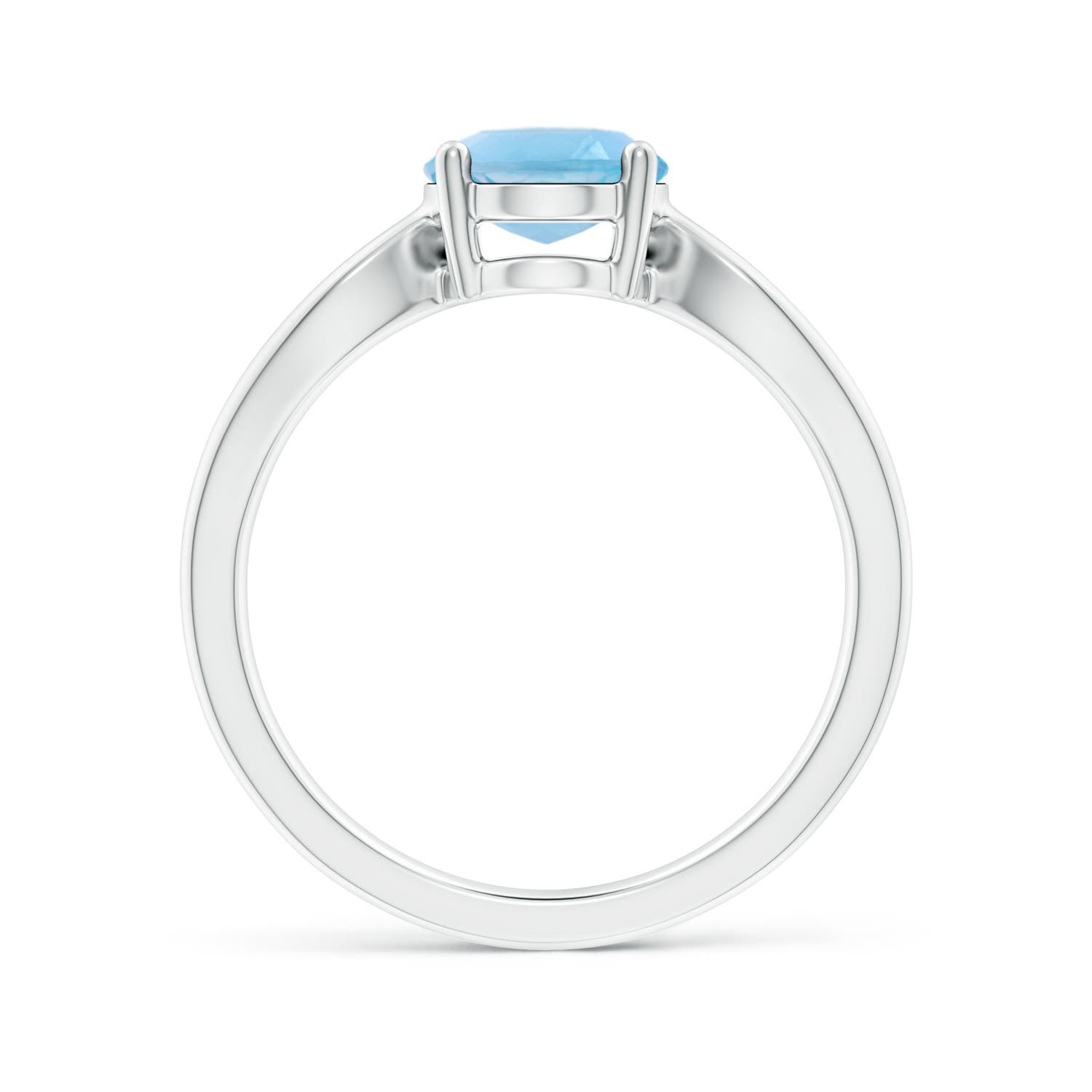 A - Swiss Blue Topaz / 2.25 CT / 14 KT White Gold