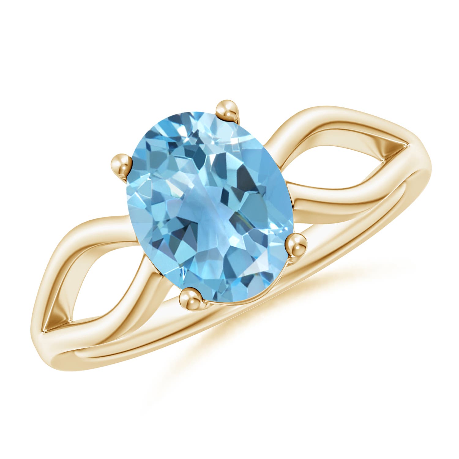 A - Swiss Blue Topaz / 2.25 CT / 14 KT Yellow Gold