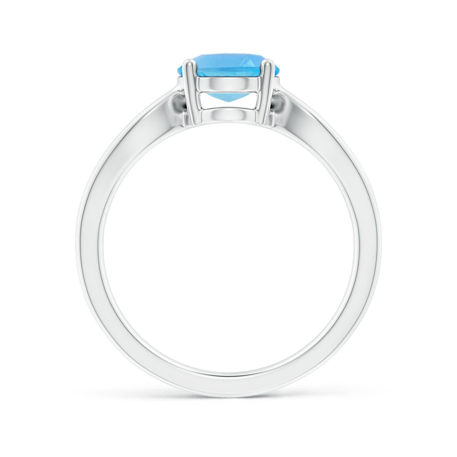 AA - Swiss Blue Topaz / 2.25 CT / 14 KT White Gold