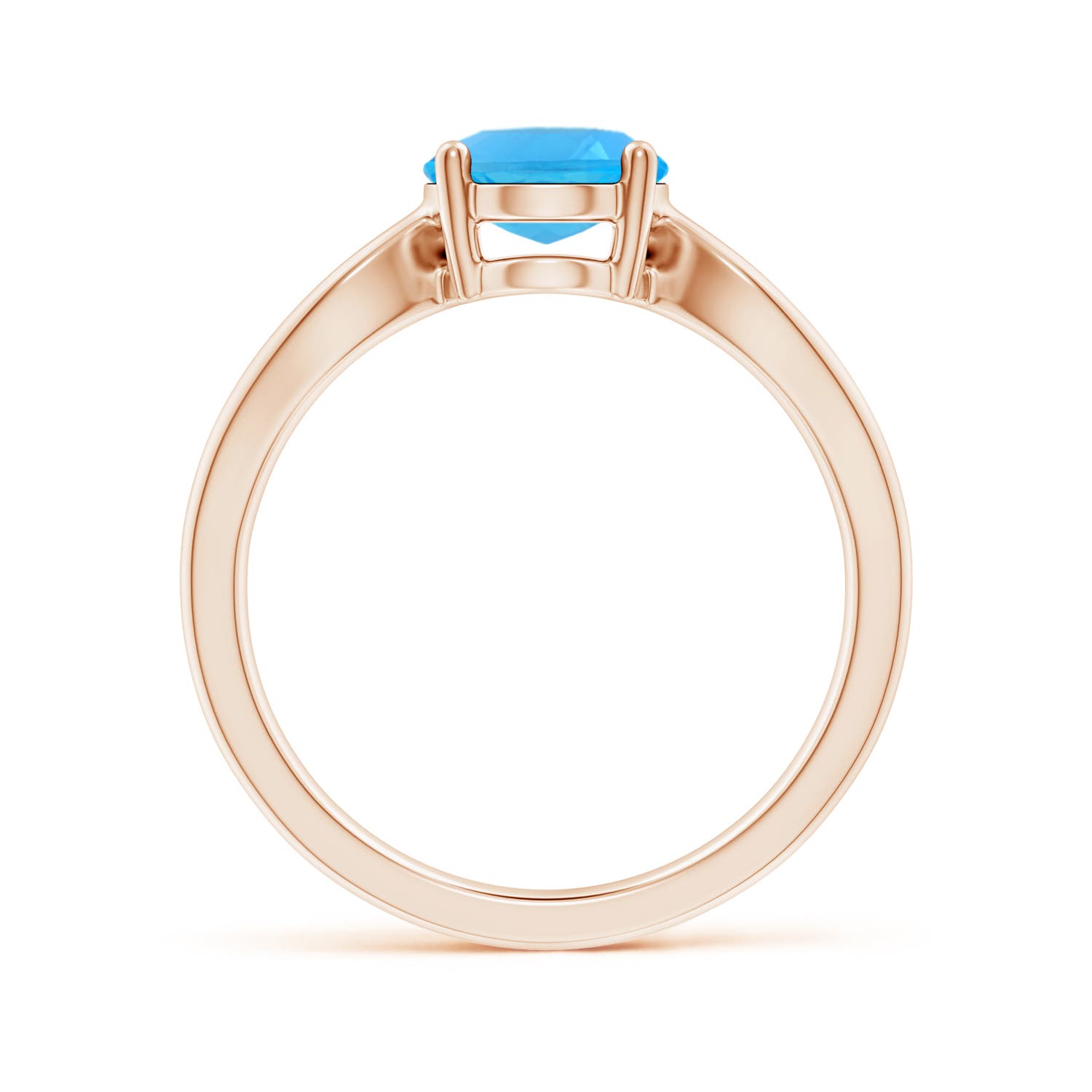 AAA - Swiss Blue Topaz / 2.25 CT / 14 KT Rose Gold