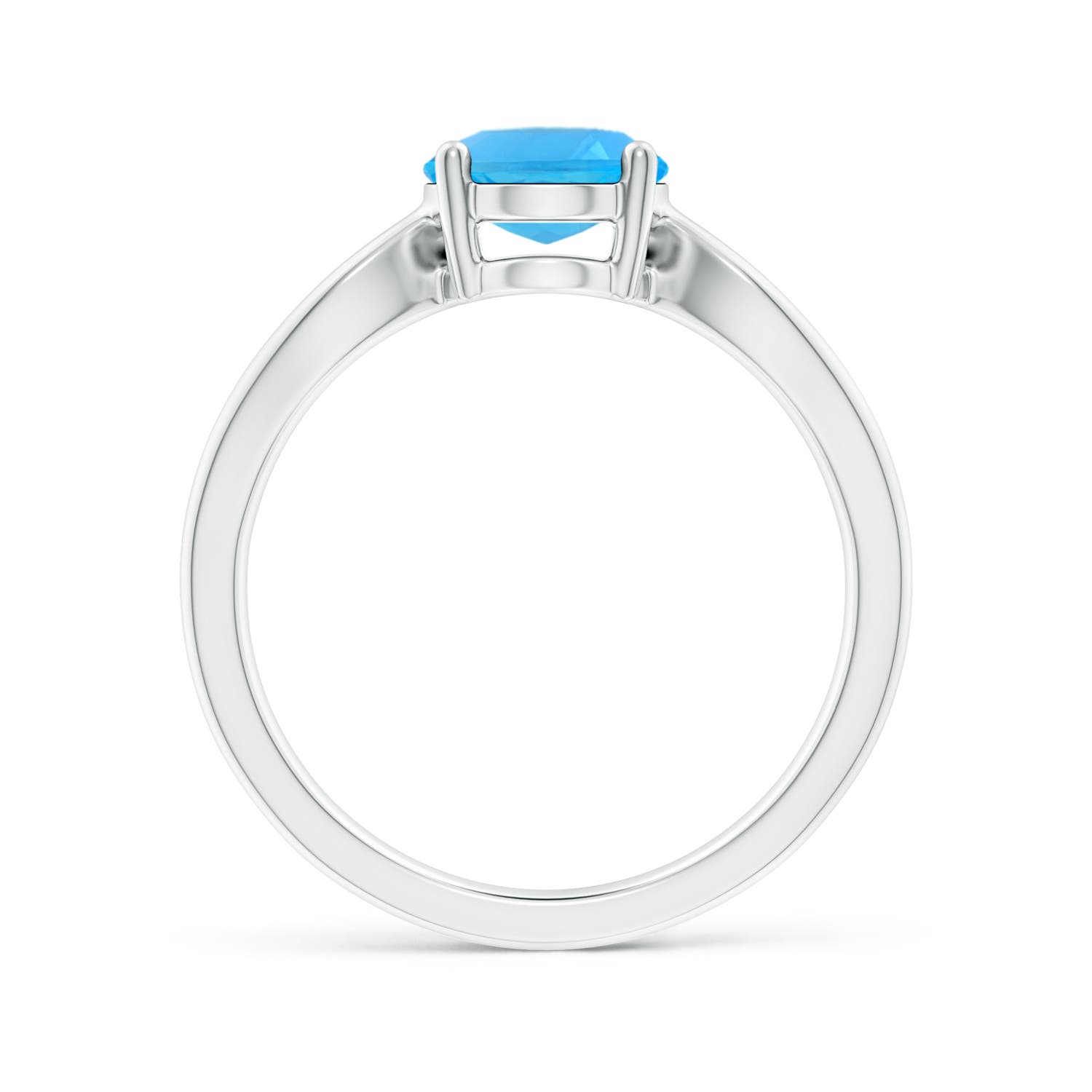 AAA - Swiss Blue Topaz / 2.25 CT / 14 KT White Gold