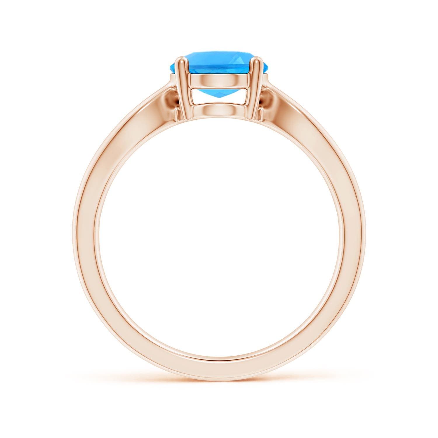 AAAA - Swiss Blue Topaz / 2.25 CT / 14 KT Rose Gold