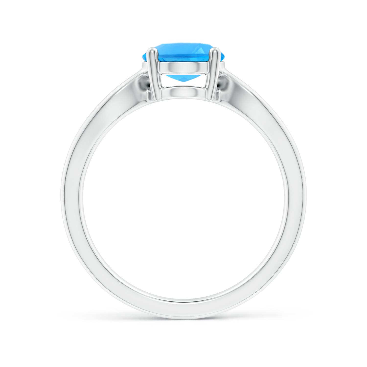 AAAA - Swiss Blue Topaz / 2.25 CT / 14 KT White Gold