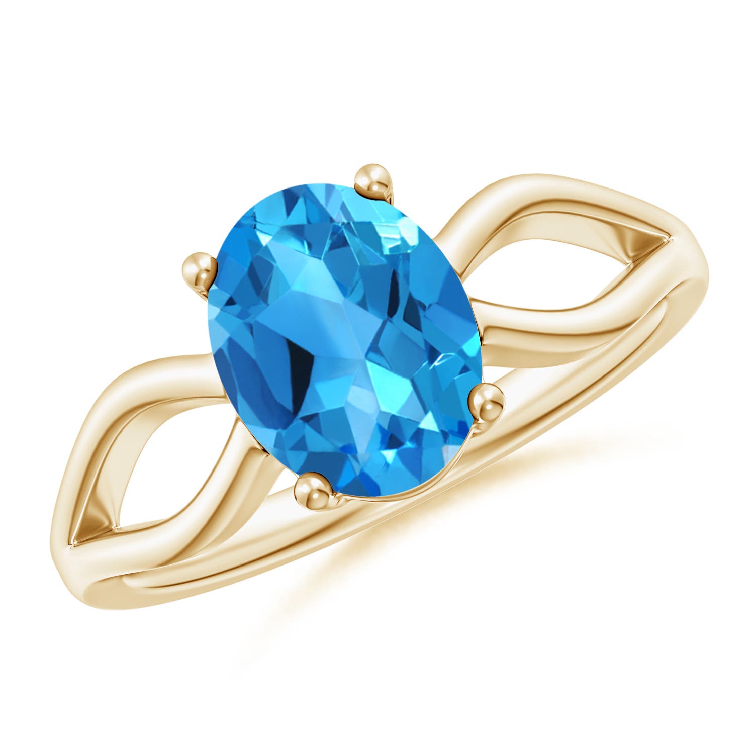 AAAA - Swiss Blue Topaz / 2.25 CT / 14 KT Yellow Gold