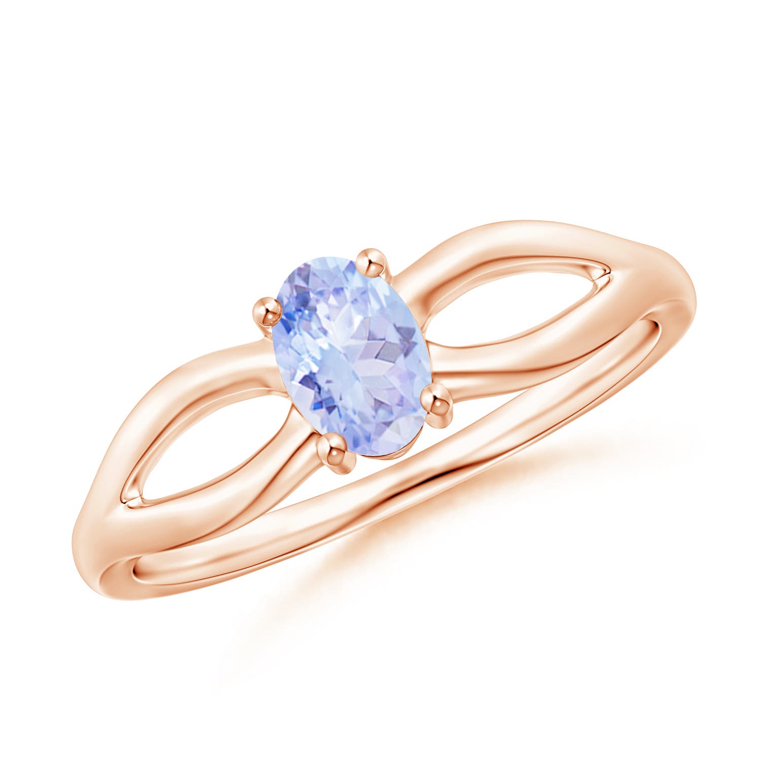 A - Tanzanite / 0.45 CT / 14 KT Rose Gold