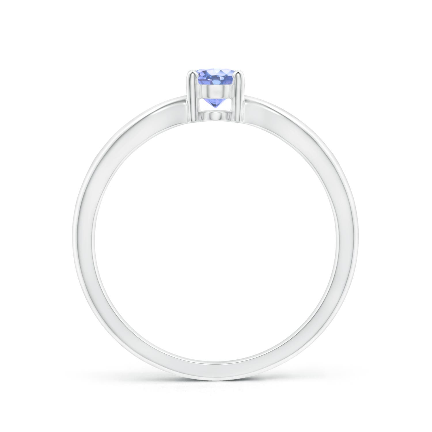 A - Tanzanite / 0.45 CT / 14 KT White Gold