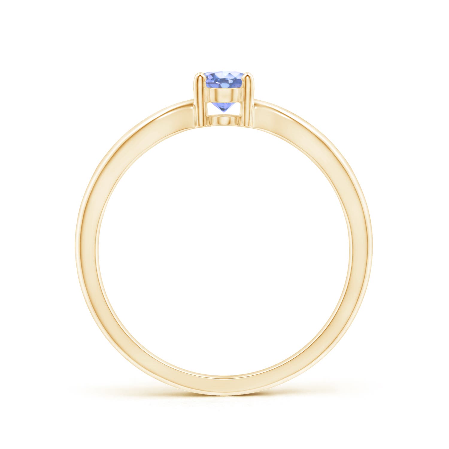 A - Tanzanite / 0.45 CT / 14 KT Yellow Gold