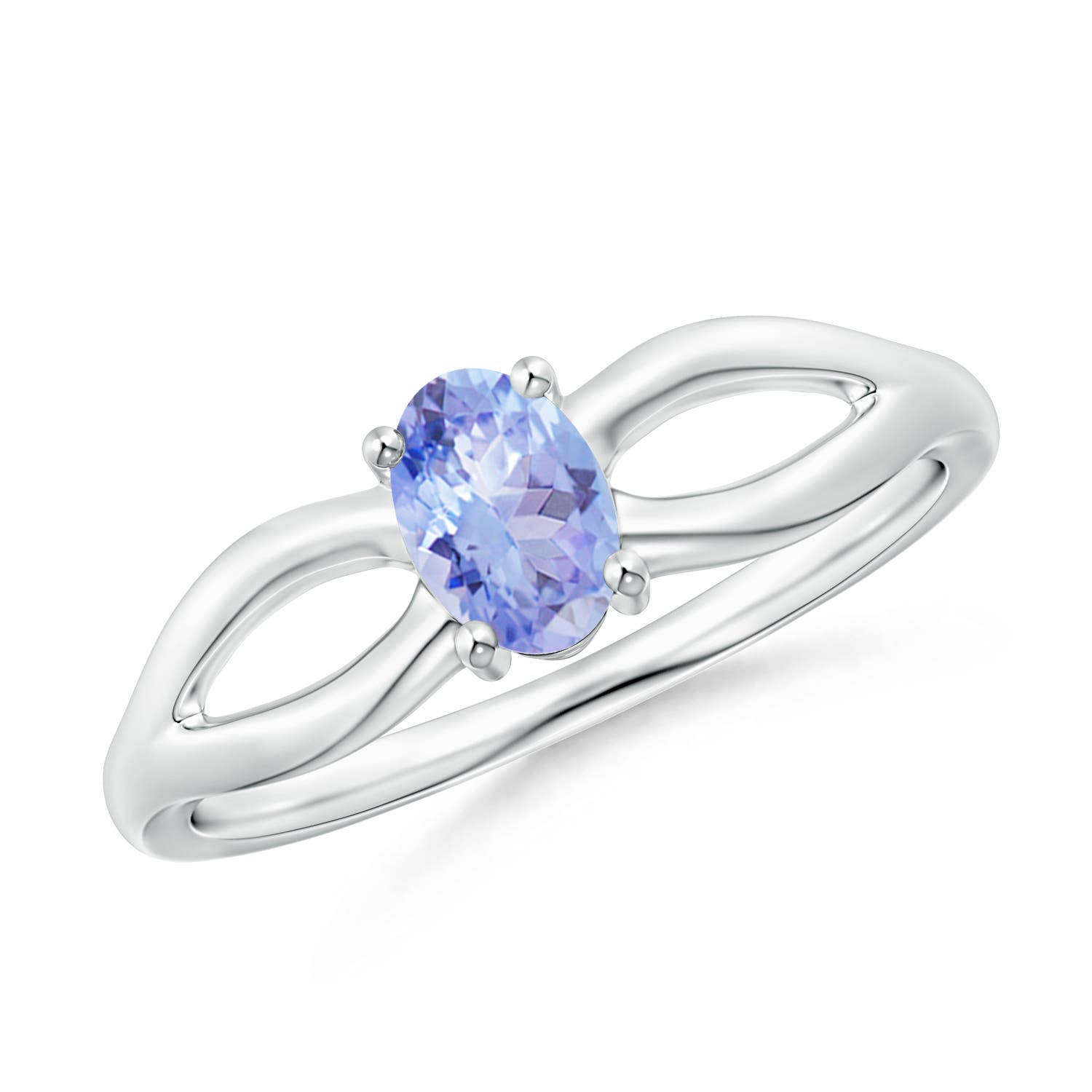 AA - Tanzanite / 0.45 CT / 14 KT White Gold