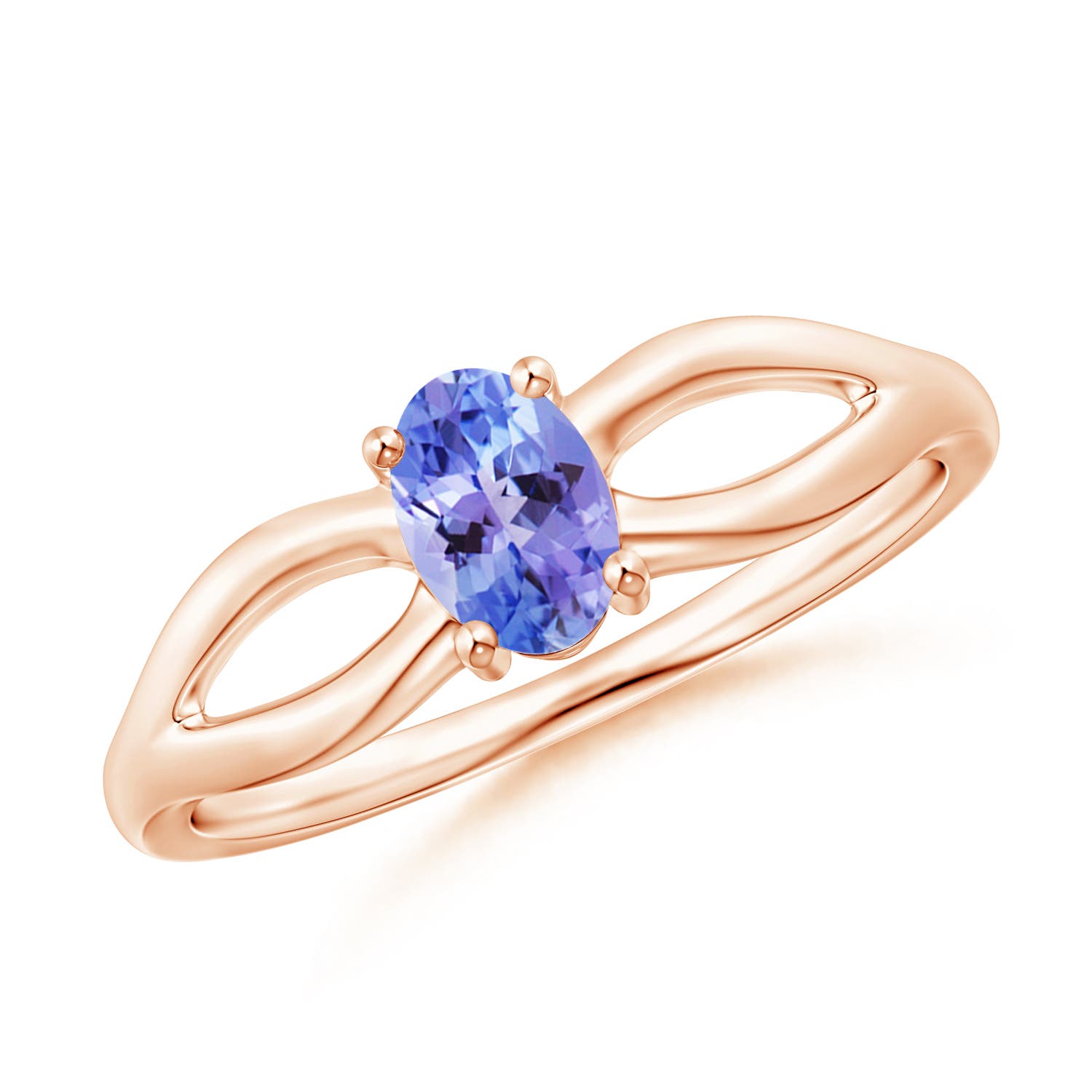 AAA - Tanzanite / 0.45 CT / 14 KT Rose Gold