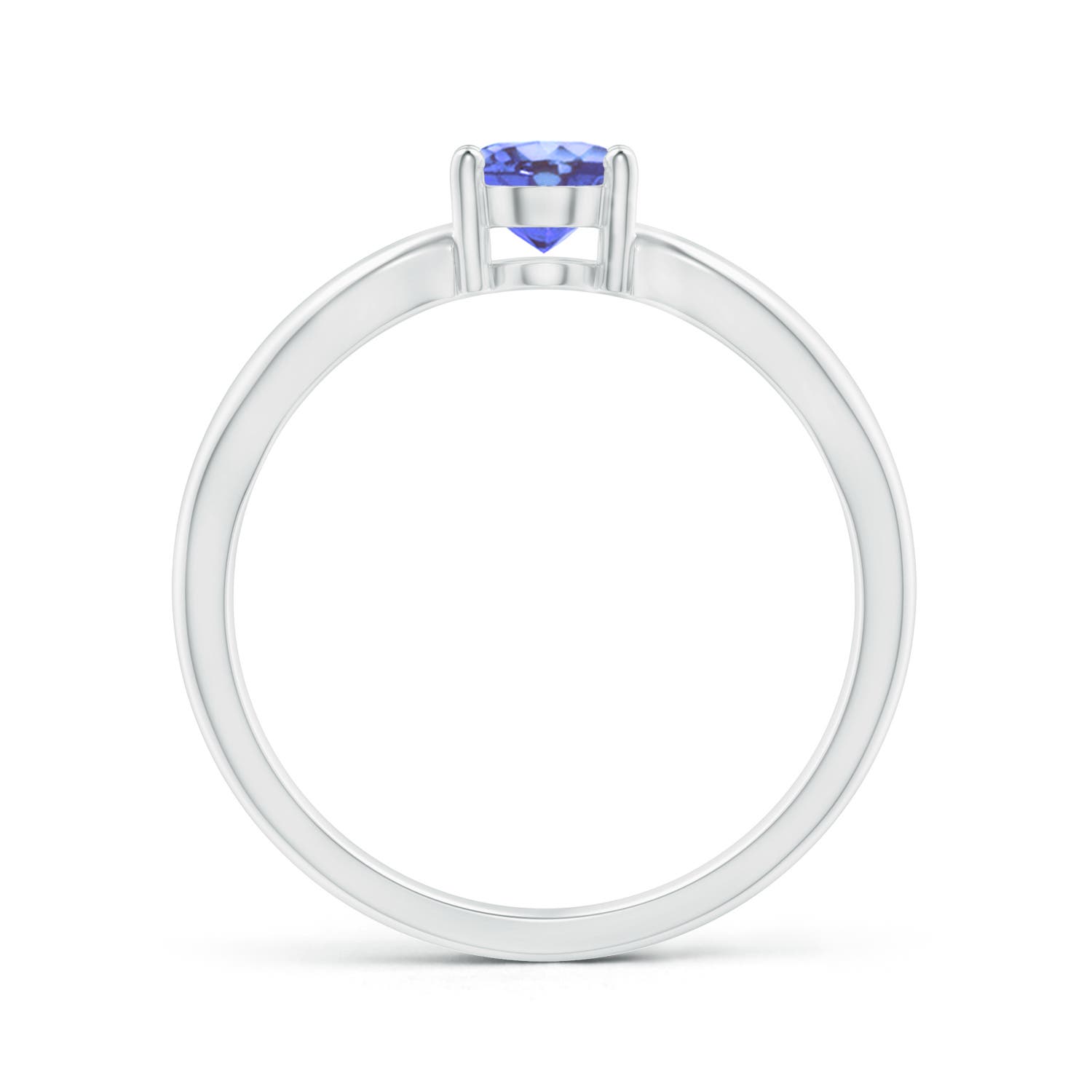 A - Tanzanite / 0.8 CT / 14 KT White Gold