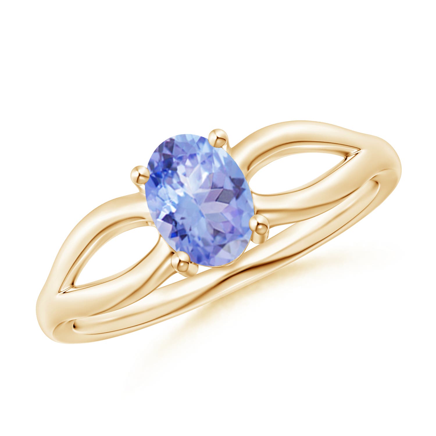 A - Tanzanite / 0.8 CT / 14 KT Yellow Gold