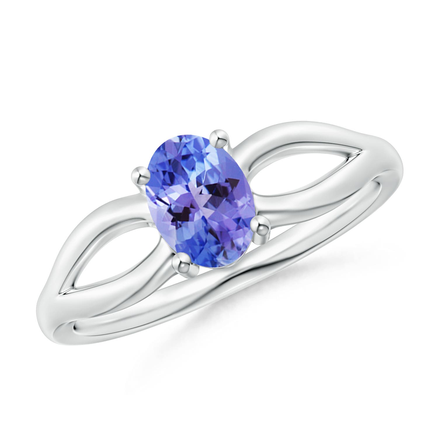 AA - Tanzanite / 0.8 CT / 14 KT White Gold