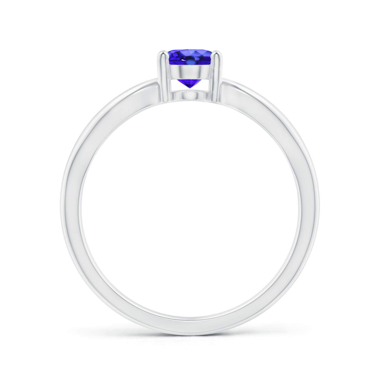 AAA - Tanzanite / 0.8 CT / 14 KT White Gold