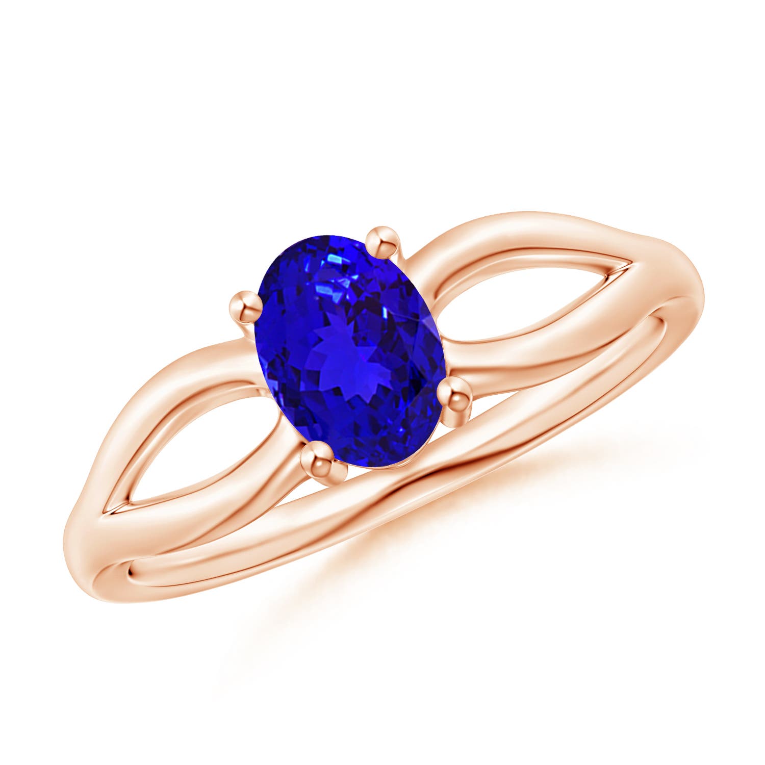 AAAA - Tanzanite / 0.8 CT / 14 KT Rose Gold