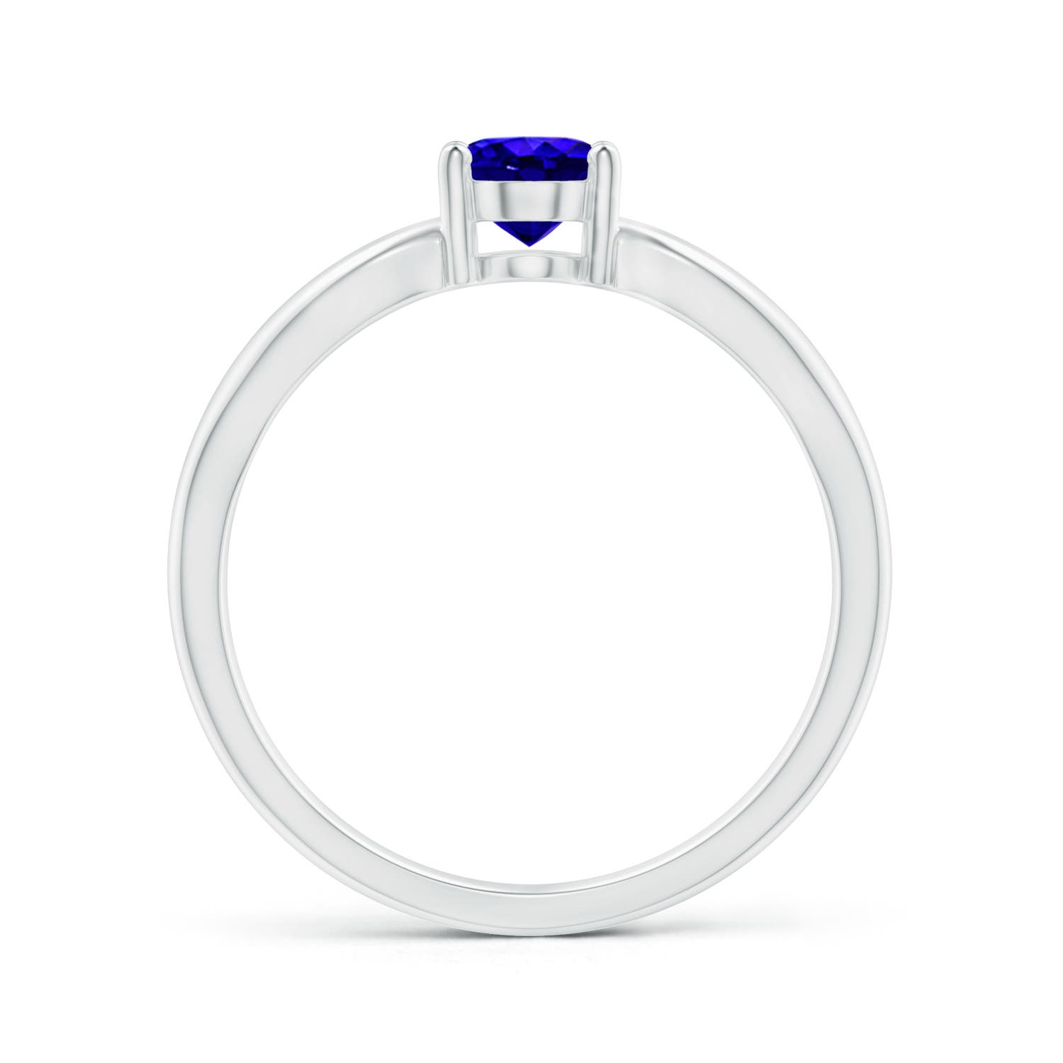 AAAA - Tanzanite / 0.8 CT / 14 KT White Gold