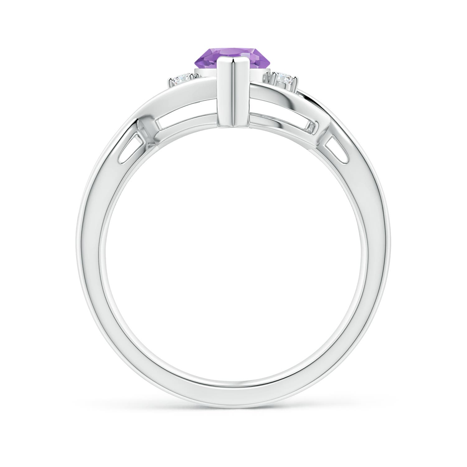 A - Amethyst / 0.98 CT / 14 KT White Gold