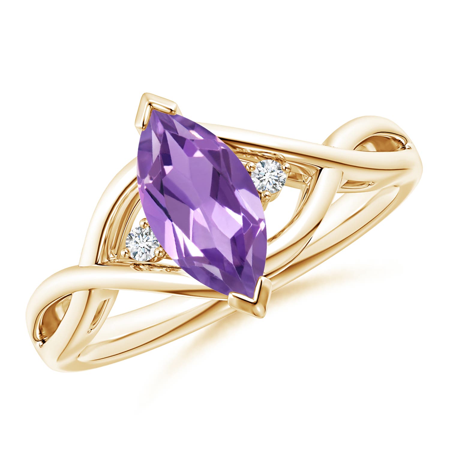 A - Amethyst / 0.98 CT / 14 KT Yellow Gold