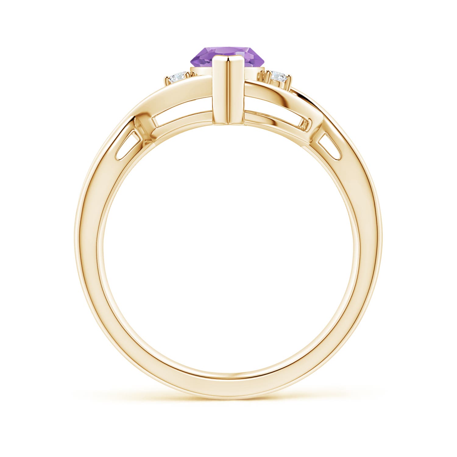 A - Amethyst / 0.98 CT / 14 KT Yellow Gold