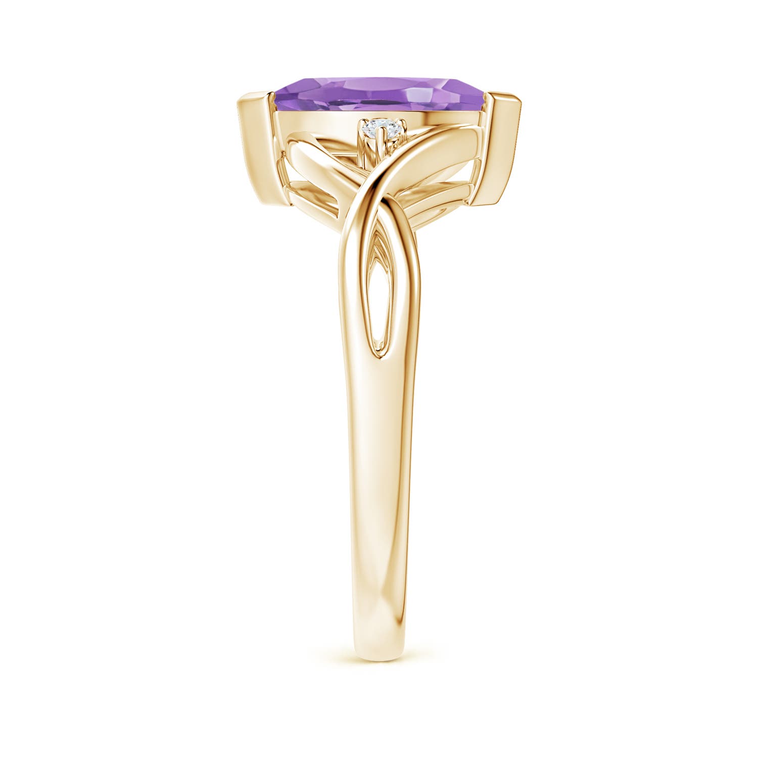 A - Amethyst / 0.98 CT / 14 KT Yellow Gold