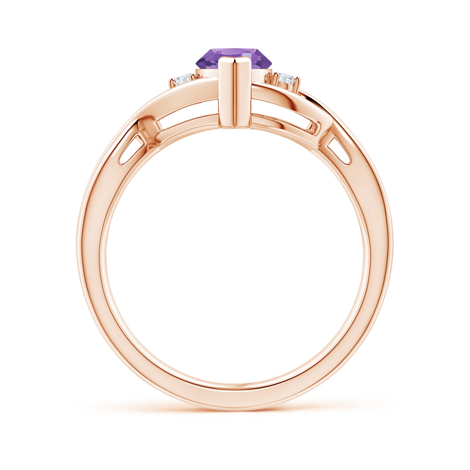 AA - Amethyst / 0.98 CT / 14 KT Rose Gold