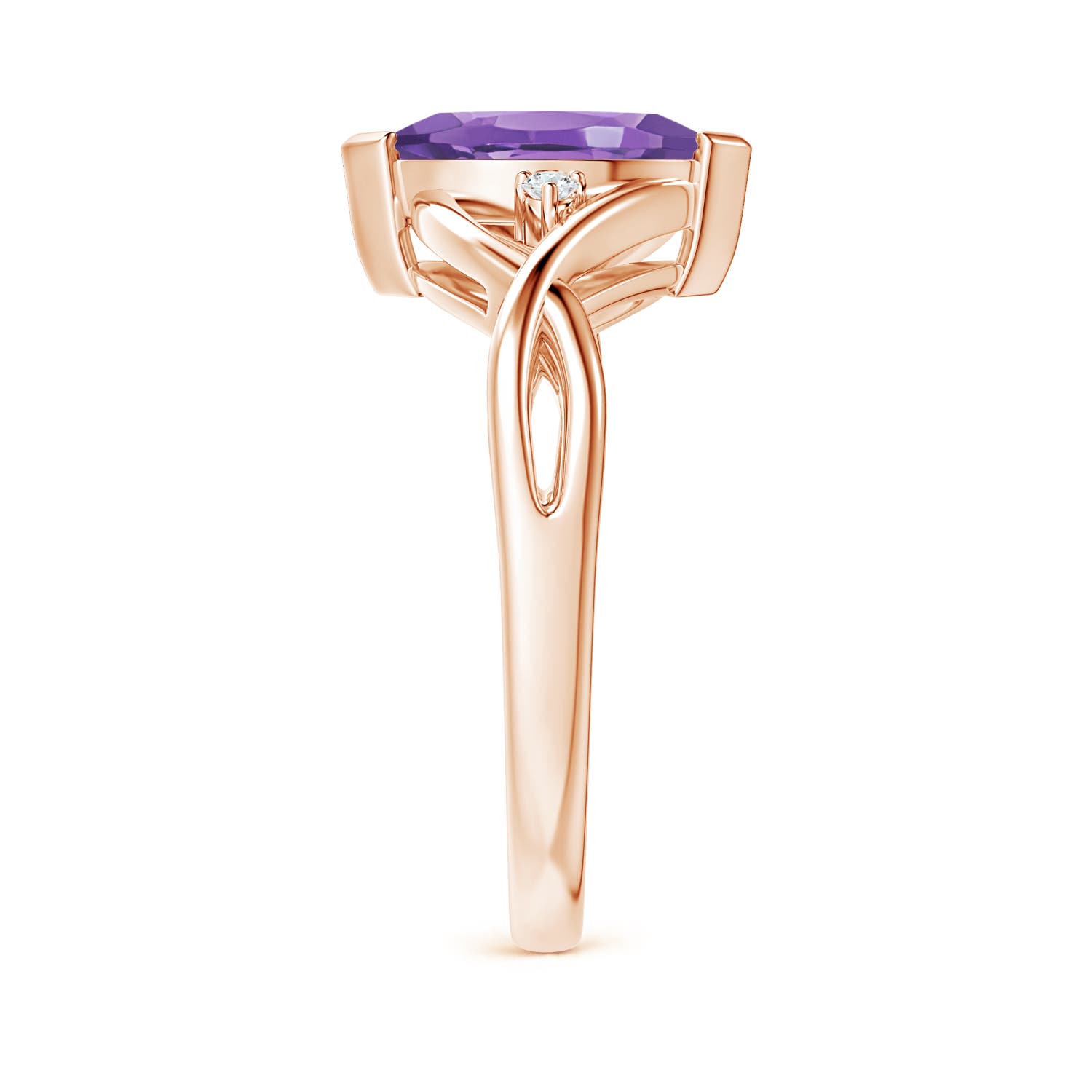 AA - Amethyst / 0.98 CT / 14 KT Rose Gold