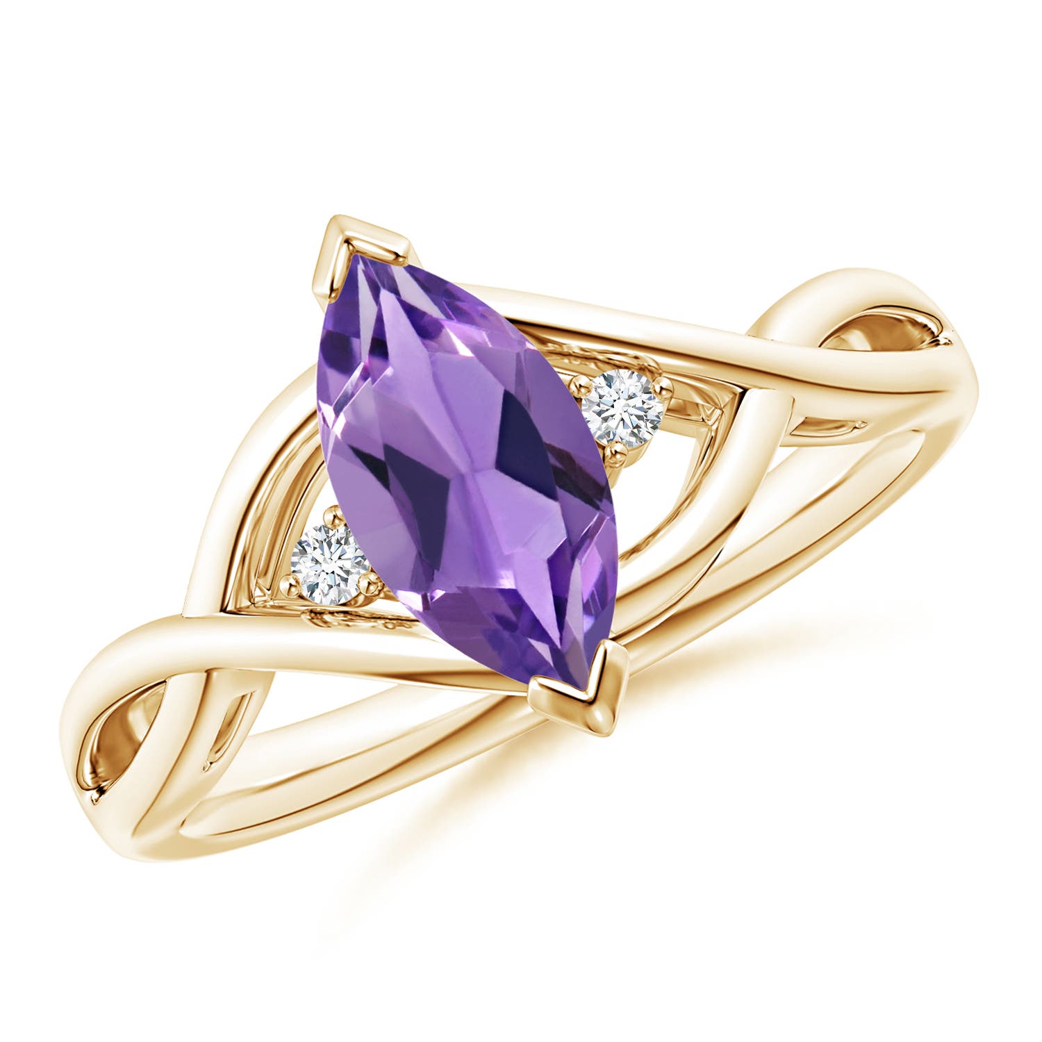 AA - Amethyst / 0.98 CT / 14 KT Yellow Gold