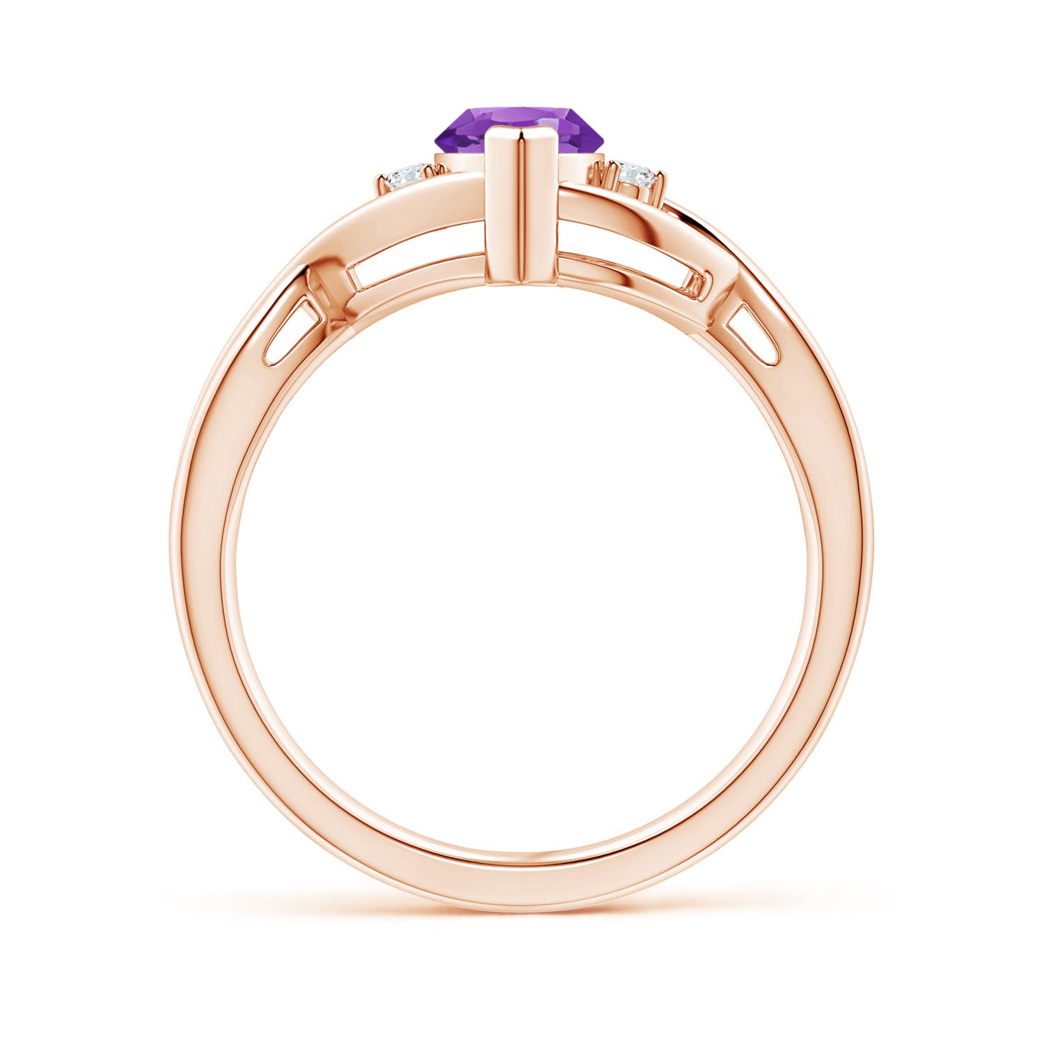 AAA - Amethyst / 0.98 CT / 14 KT Rose Gold