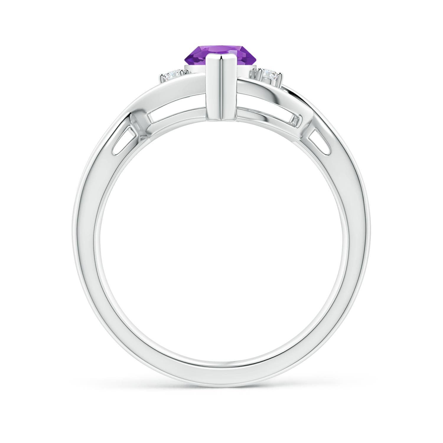 AAA - Amethyst / 0.98 CT / 14 KT White Gold