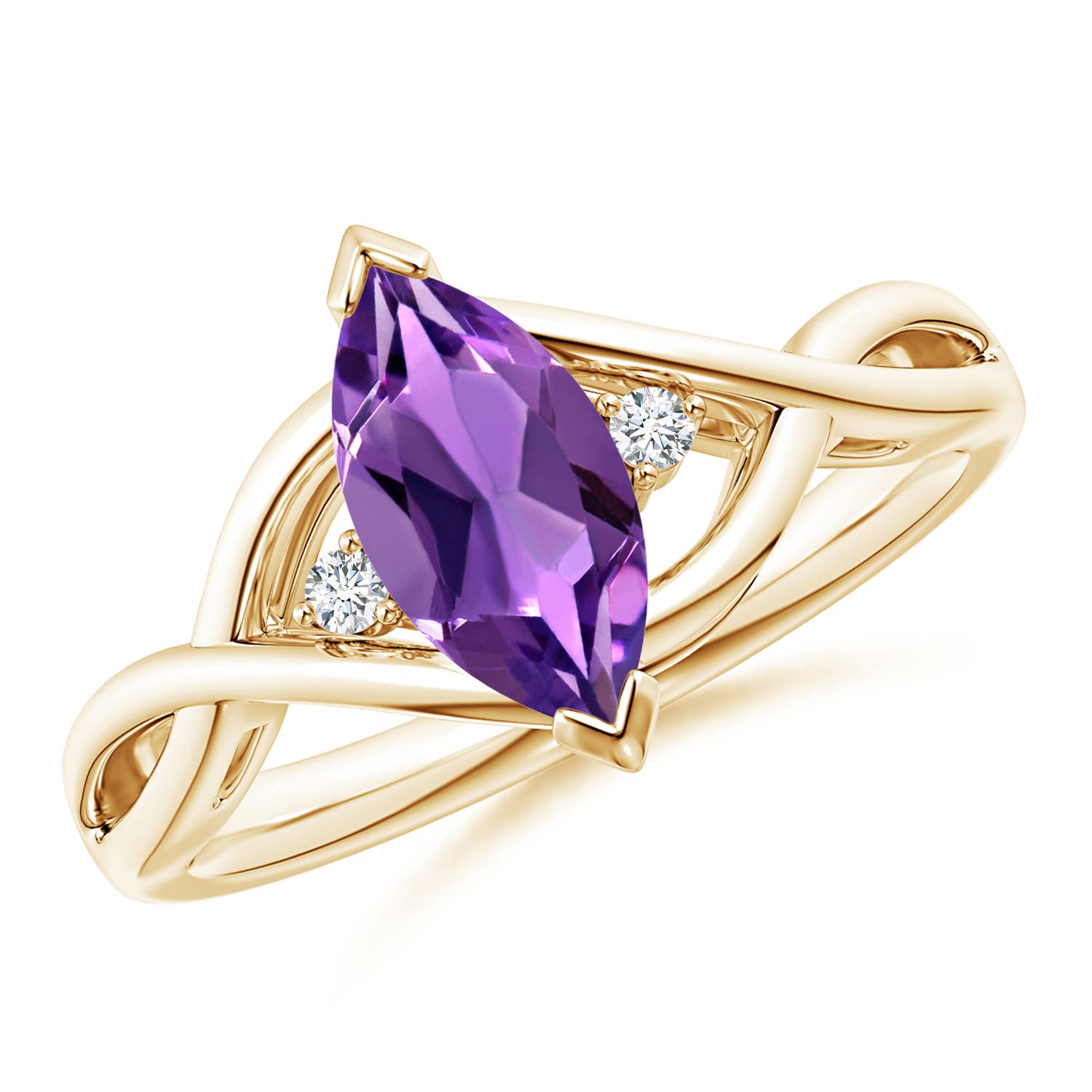 AAA - Amethyst / 0.98 CT / 14 KT Yellow Gold