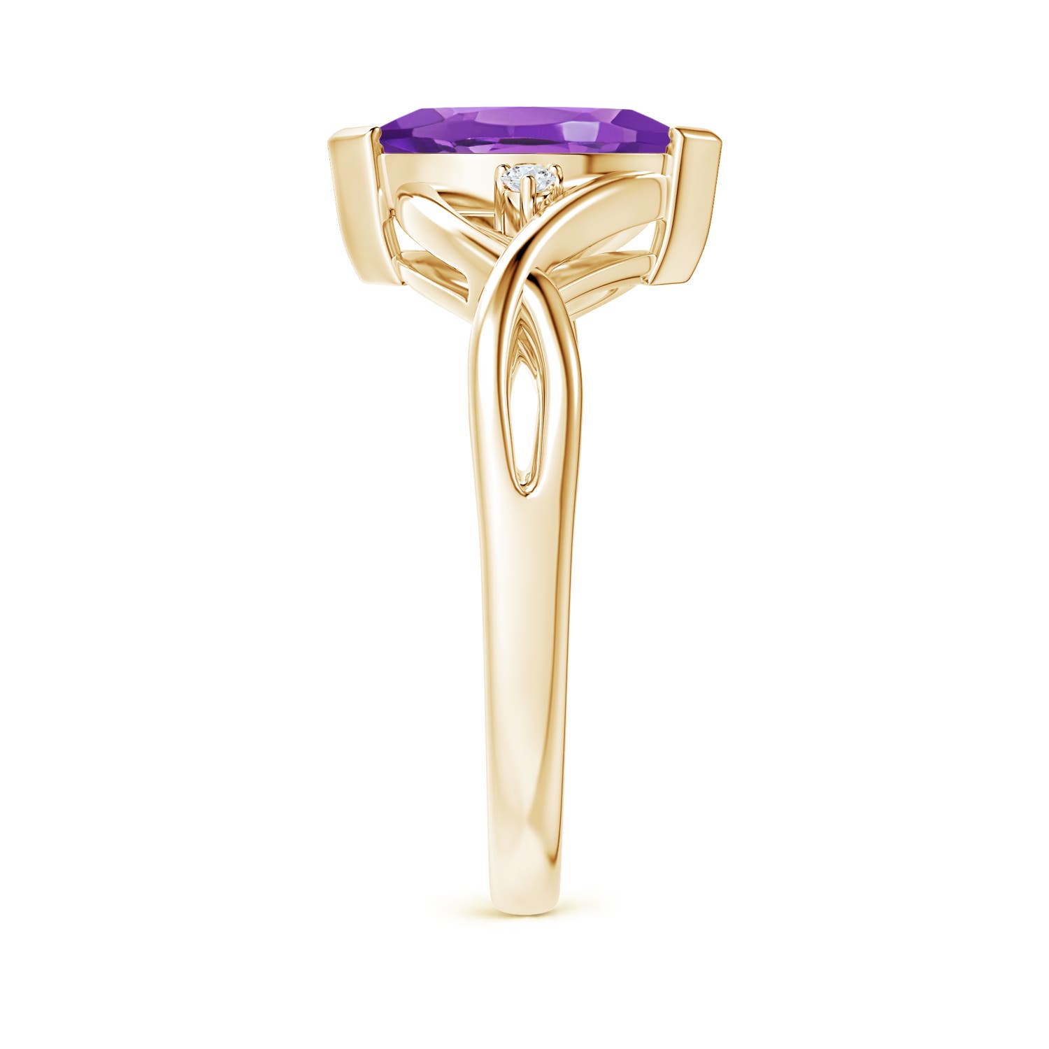 AAA - Amethyst / 0.98 CT / 14 KT Yellow Gold