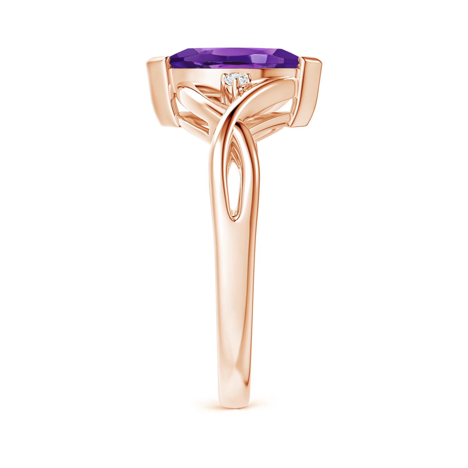 AAAA - Amethyst / 0.98 CT / 14 KT Rose Gold