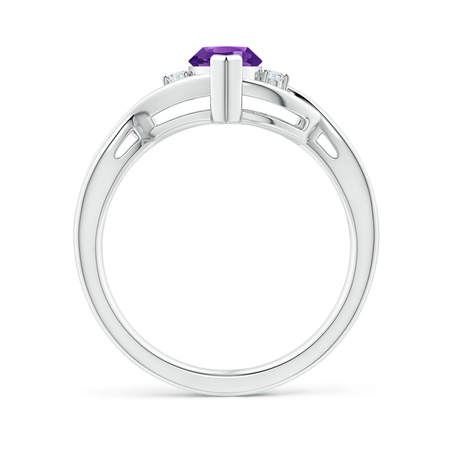 AAAA - Amethyst / 0.98 CT / 14 KT White Gold