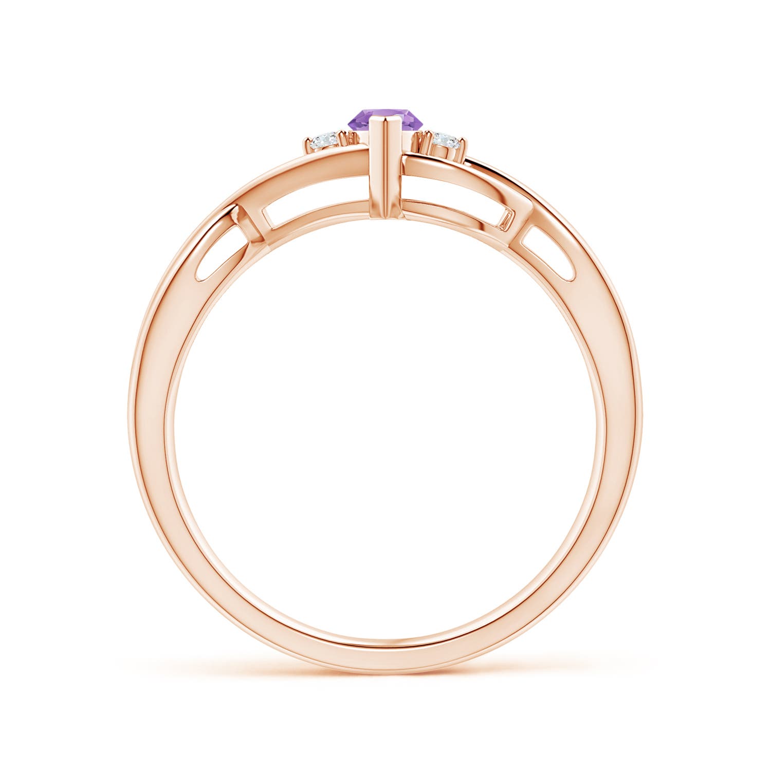 A - Amethyst / 0.23 CT / 14 KT Rose Gold