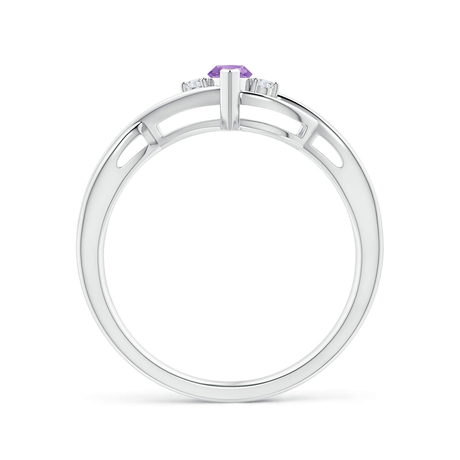 A - Amethyst / 0.23 CT / 14 KT White Gold