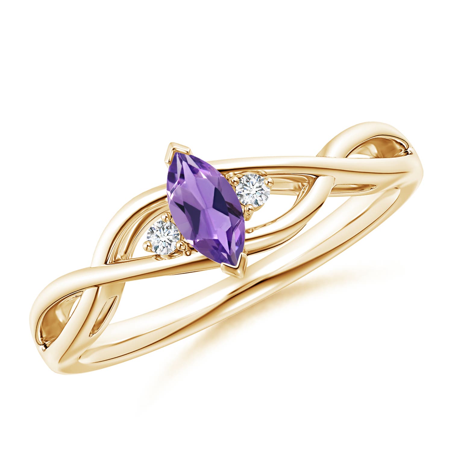 AA - Amethyst / 0.23 CT / 14 KT Yellow Gold