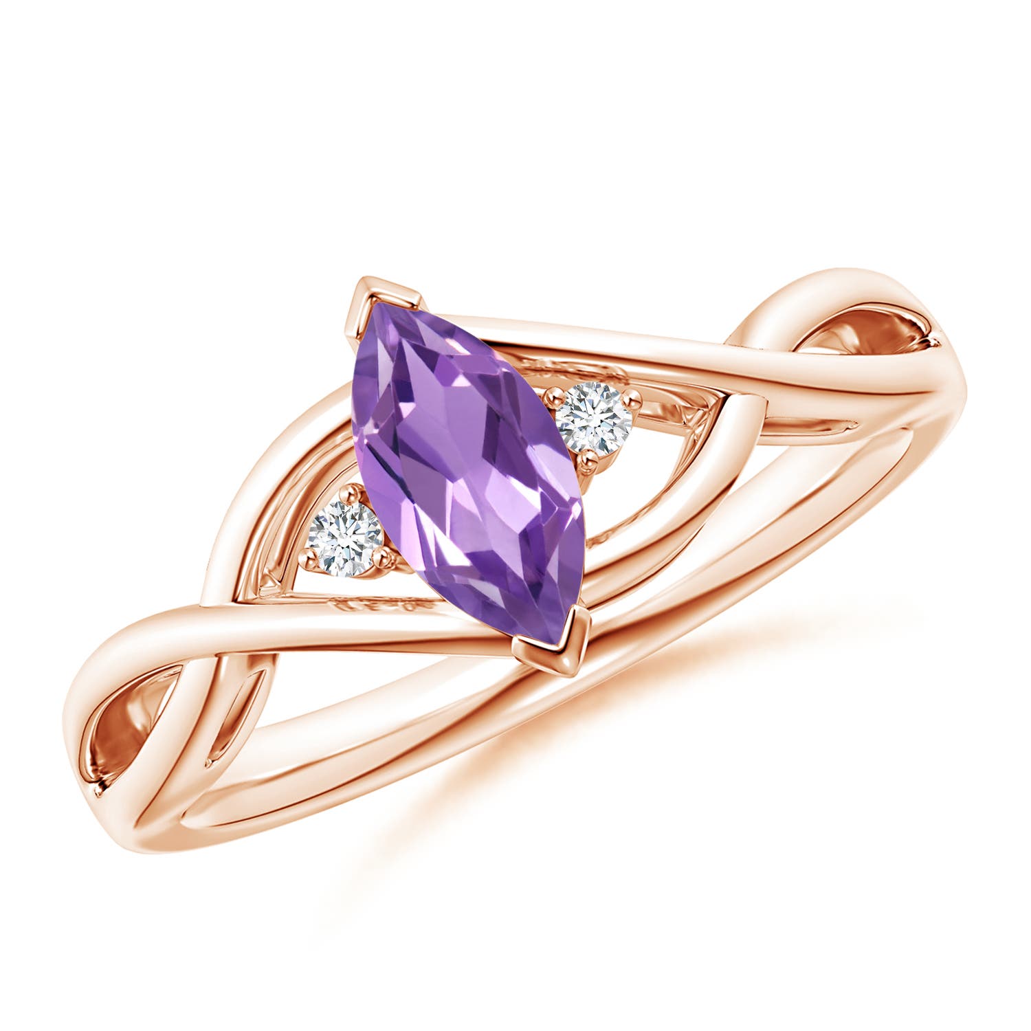 A - Amethyst / 0.53 CT / 14 KT Rose Gold