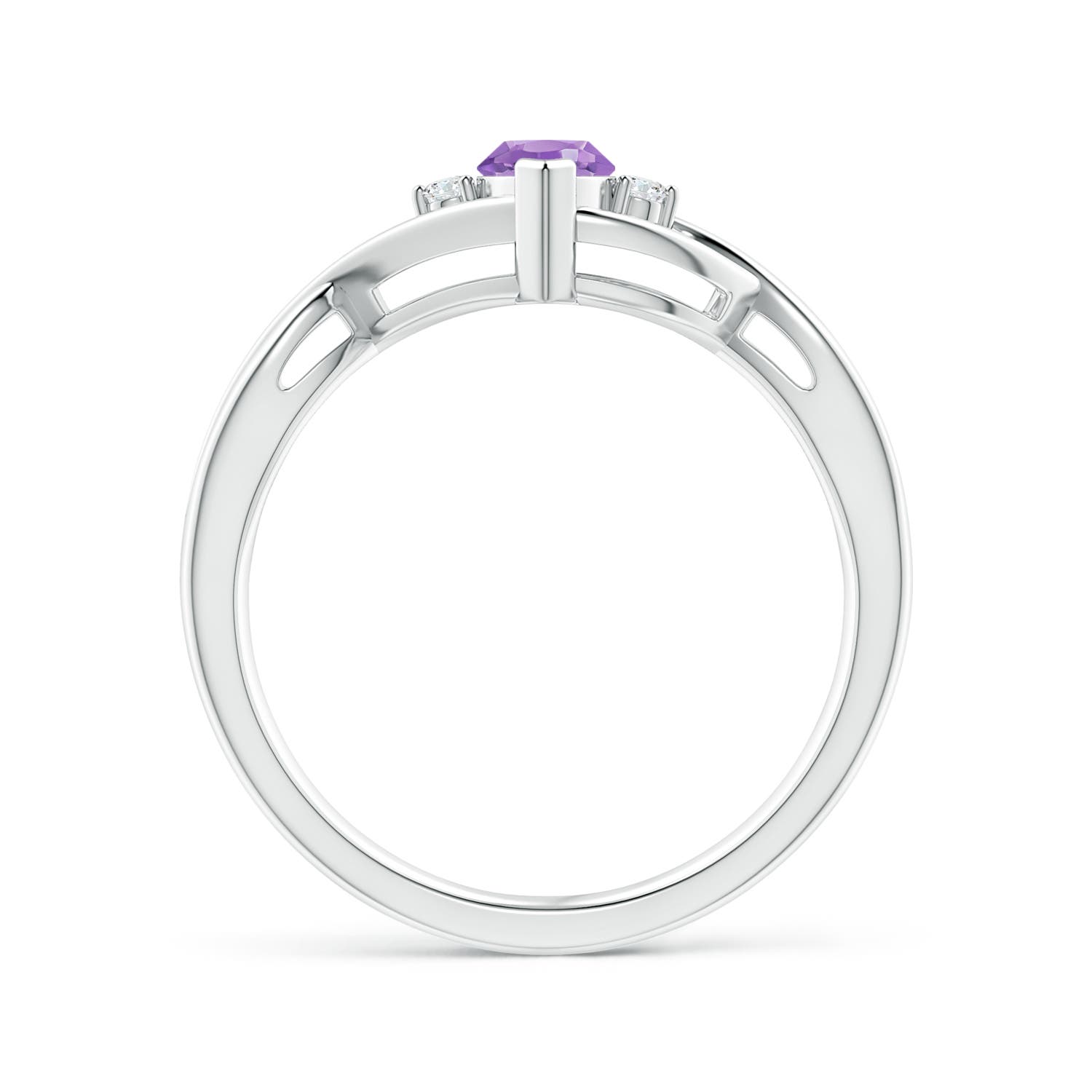 A - Amethyst / 0.53 CT / 14 KT White Gold