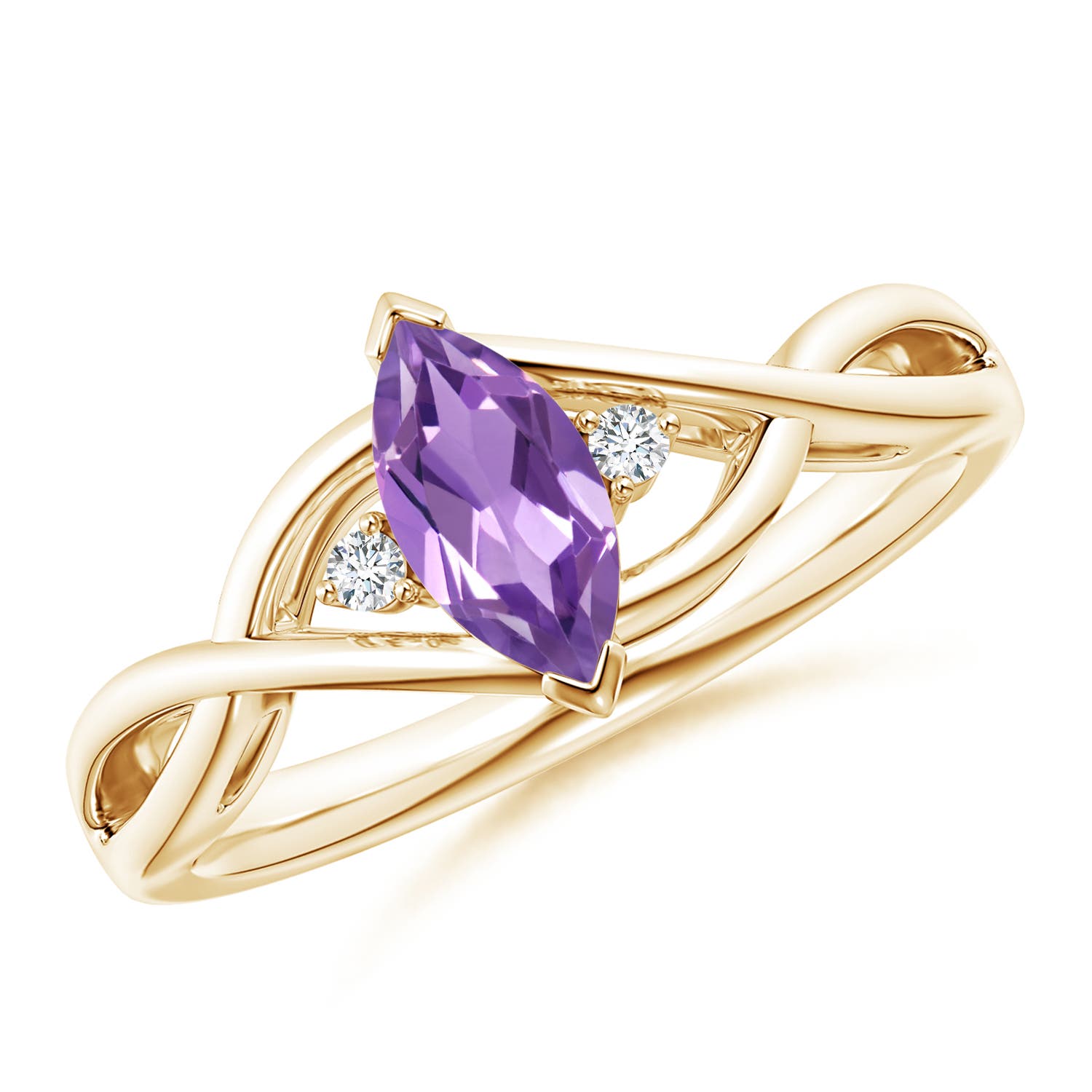 A - Amethyst / 0.53 CT / 14 KT Yellow Gold