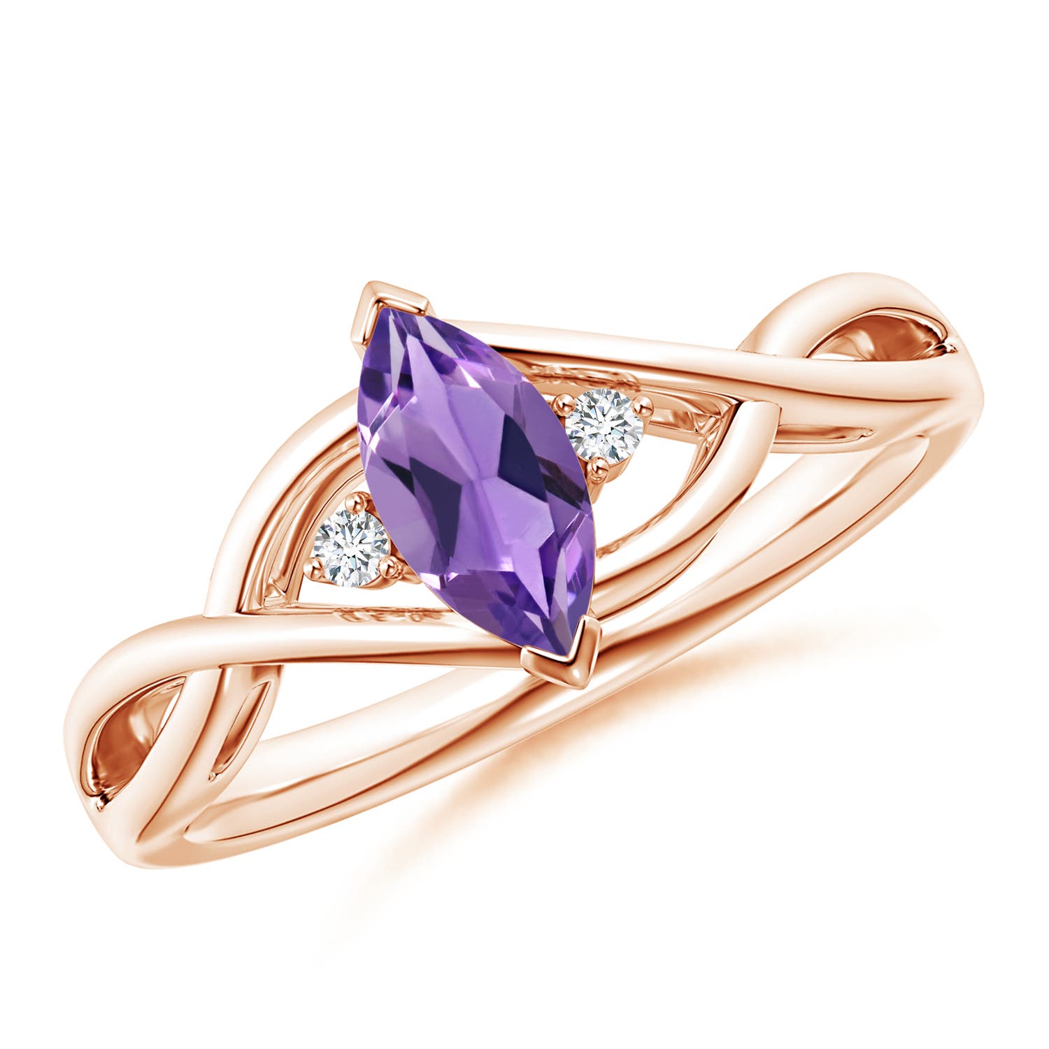 AA - Amethyst / 0.53 CT / 14 KT Rose Gold