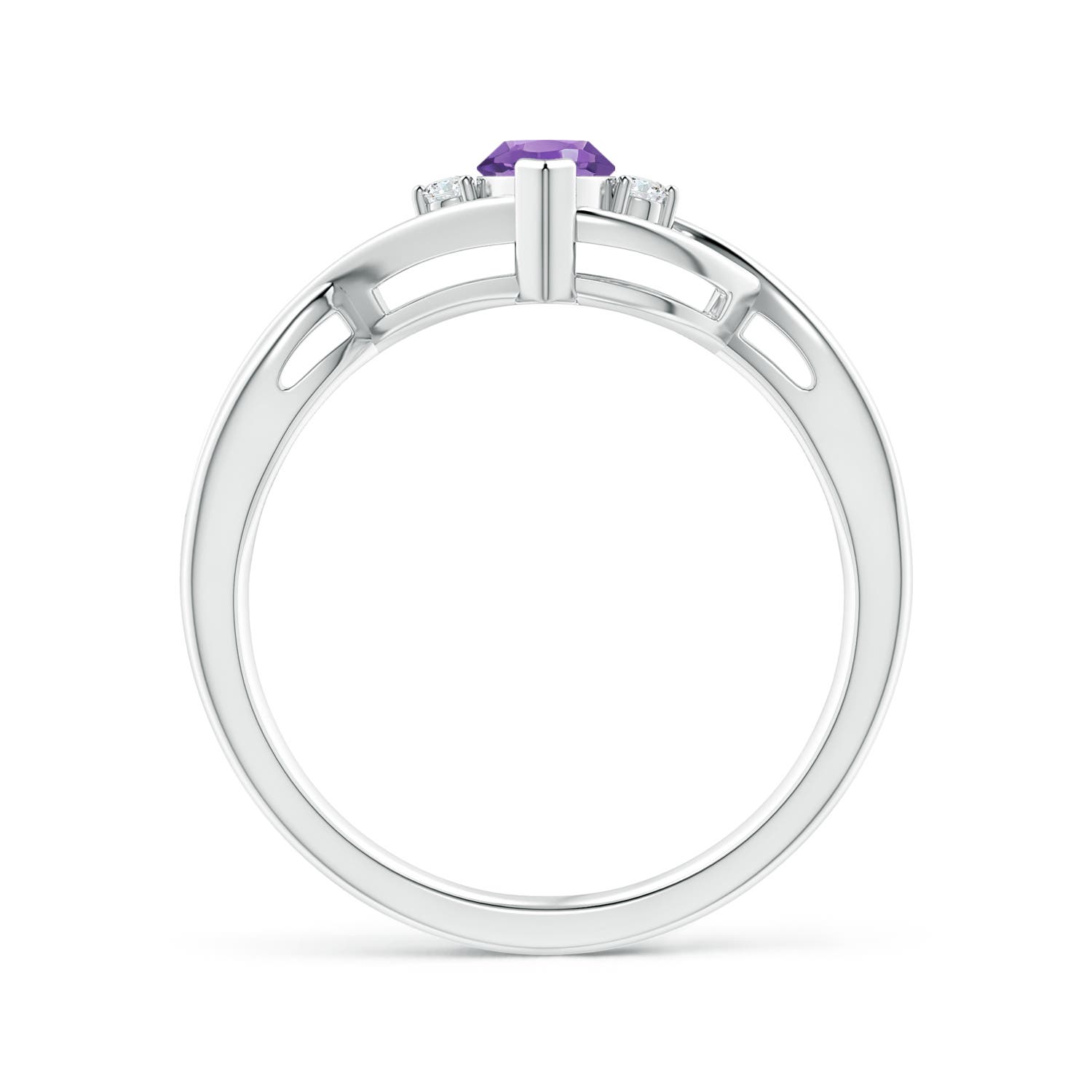 AA - Amethyst / 0.53 CT / 14 KT White Gold