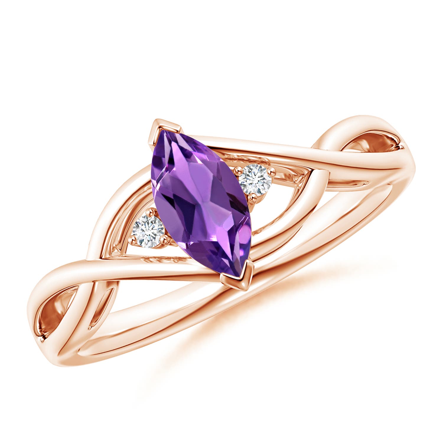 AAA - Amethyst / 0.53 CT / 14 KT Rose Gold