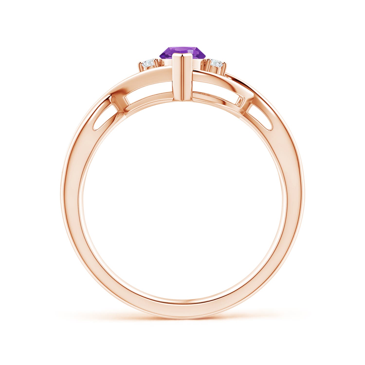 AAA - Amethyst / 0.53 CT / 14 KT Rose Gold