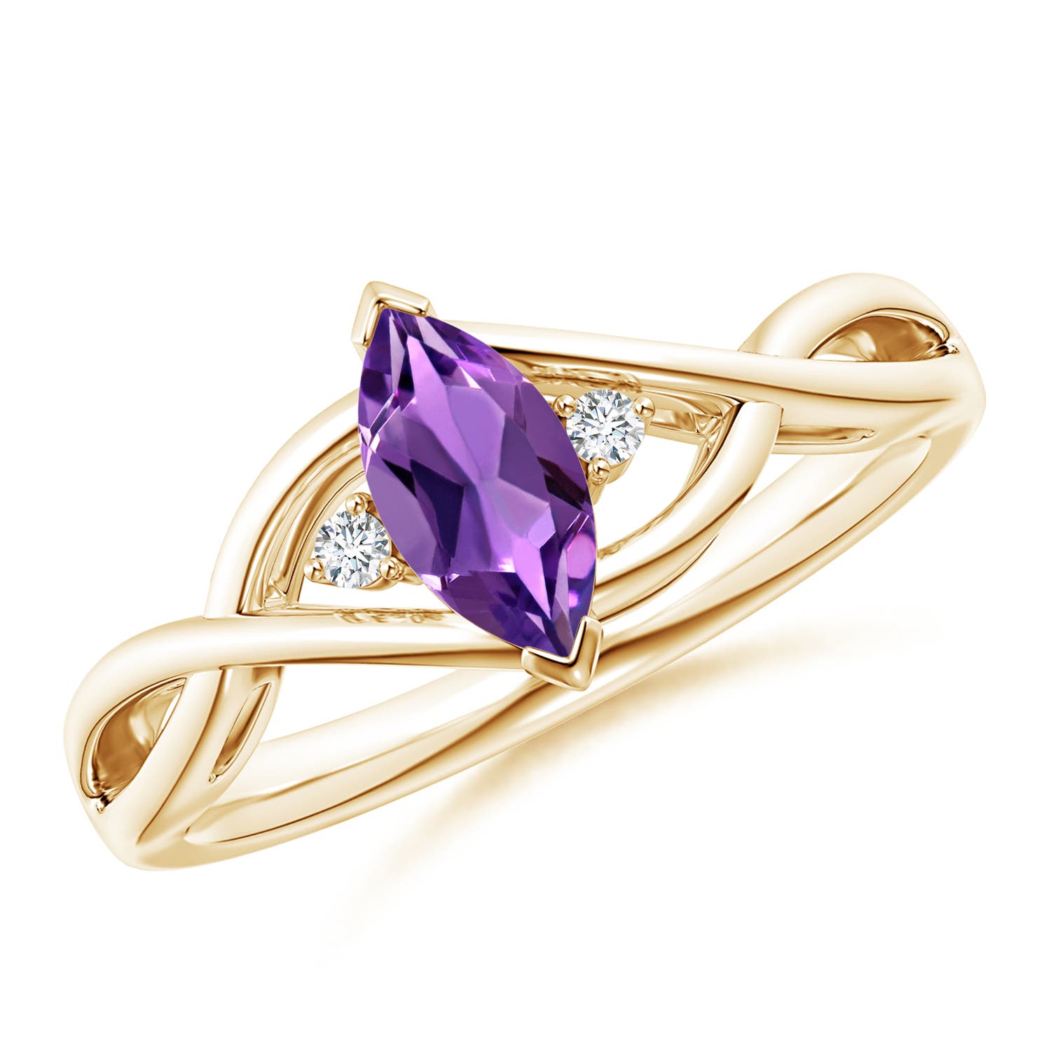 AAA - Amethyst / 0.53 CT / 14 KT Yellow Gold