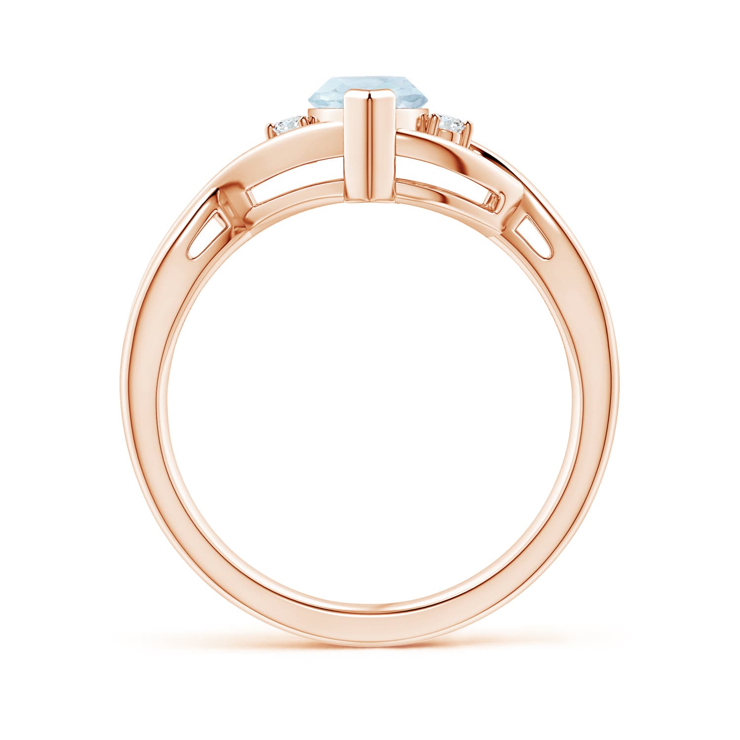 A - Aquamarine / 0.88 CT / 14 KT Rose Gold