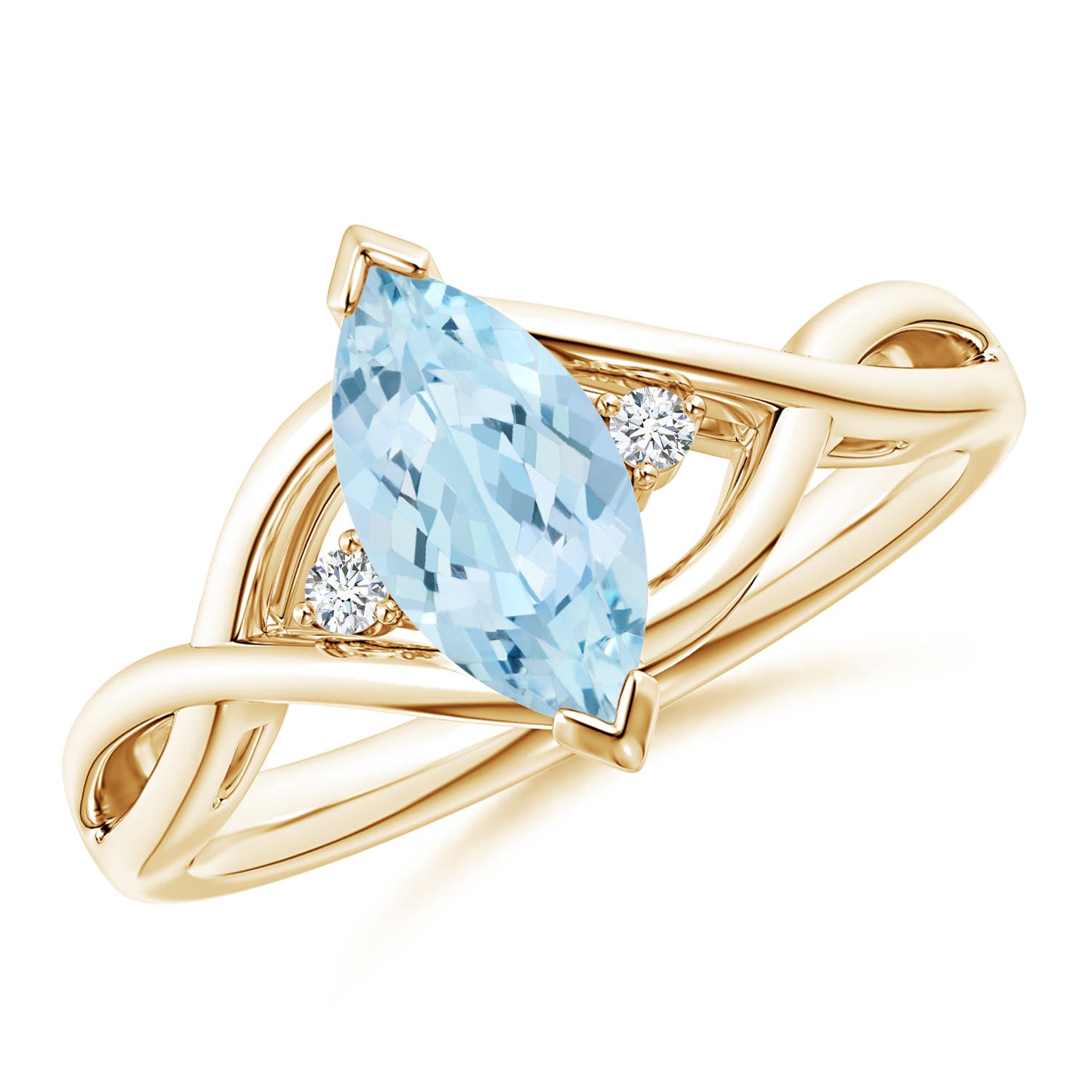 AA - Aquamarine / 0.88 CT / 14 KT Yellow Gold